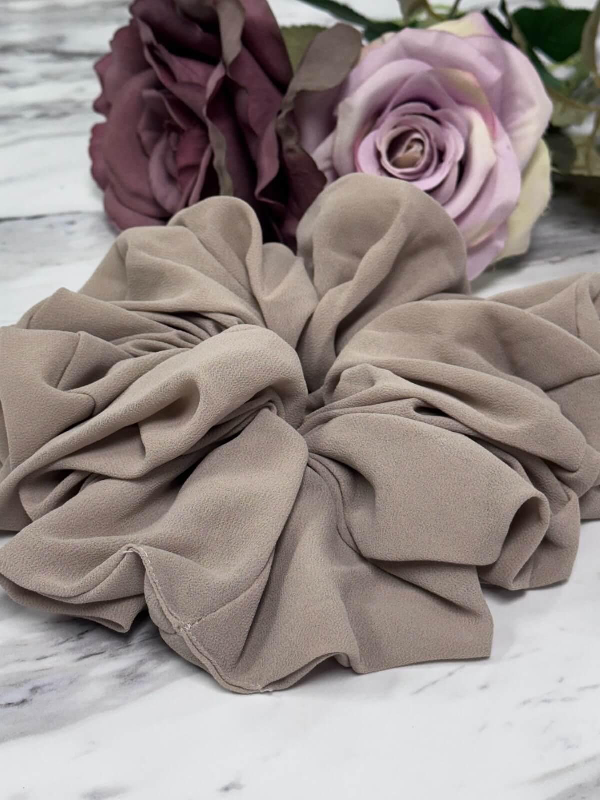 Chiffon Hijab Scrunchie-Nude