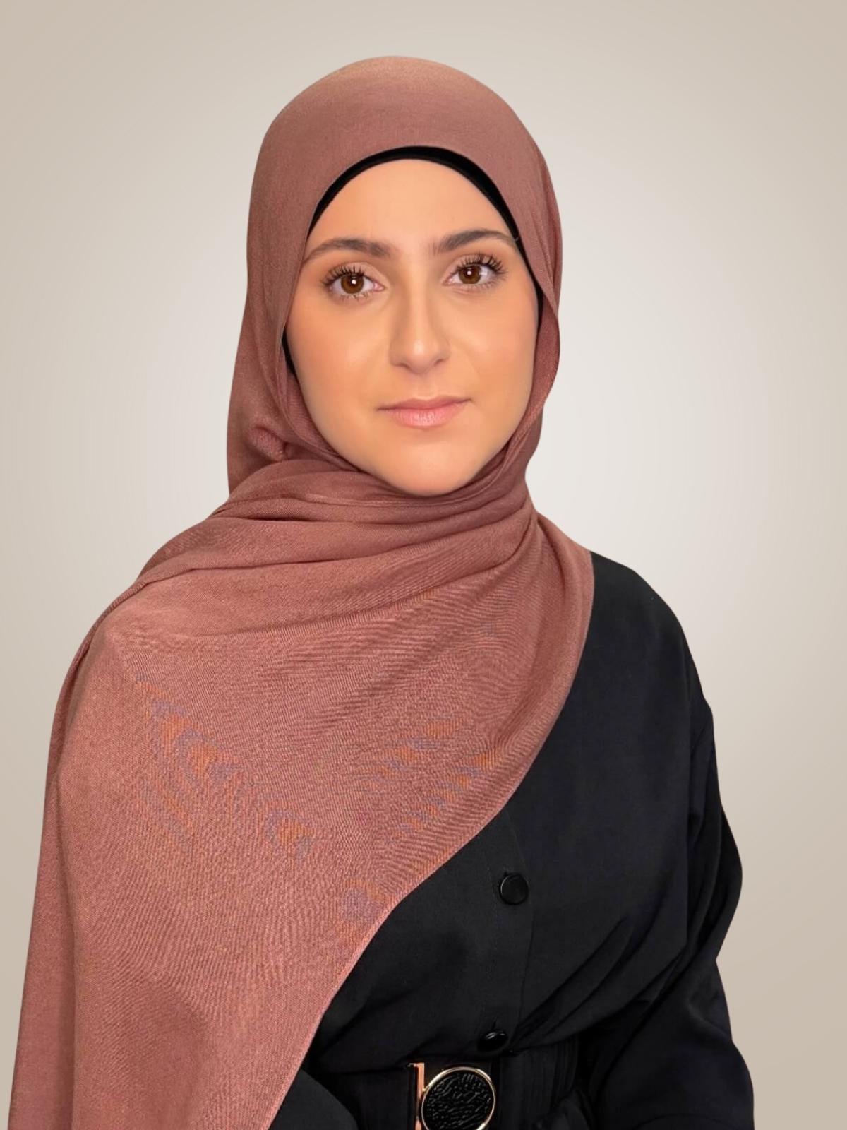 Modish Girl Cotton Modal Hijab-Desert Rose