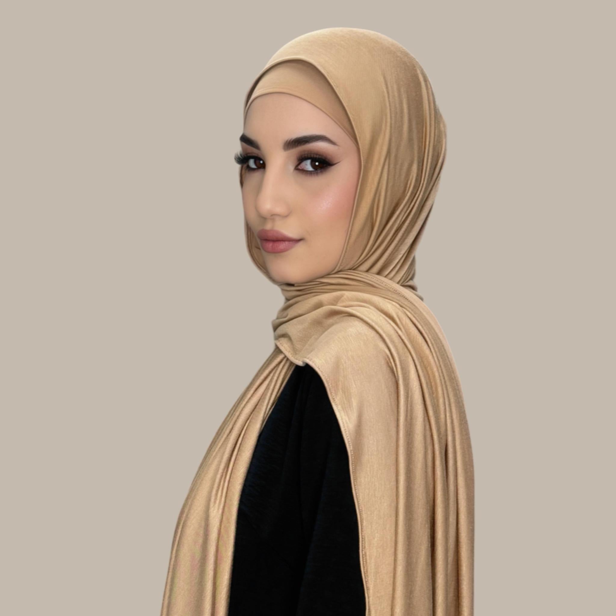 Premium Jersey Hijab-Honey