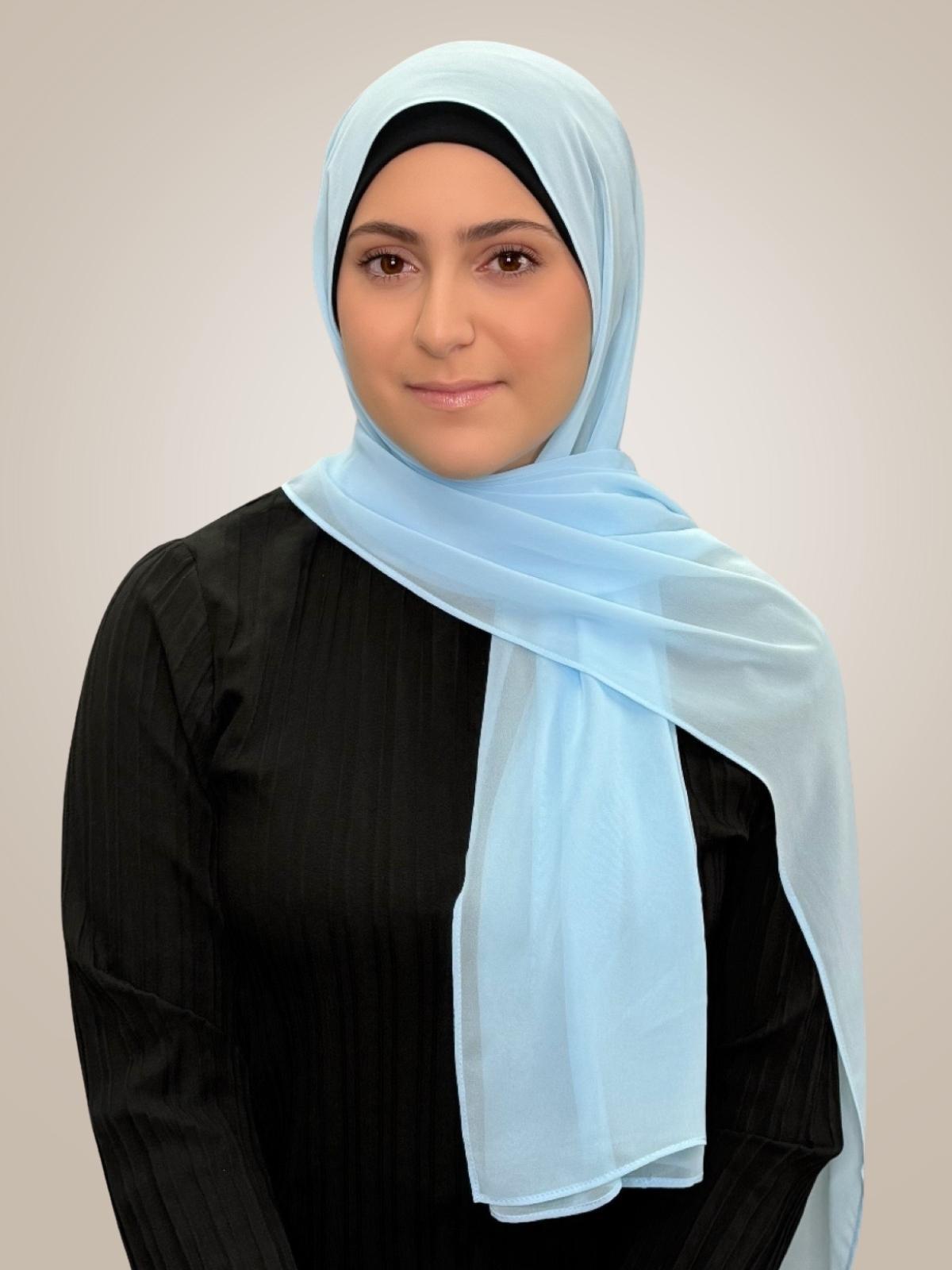 Modish Girl Luxury Chiffon Hijab-Baby Blue