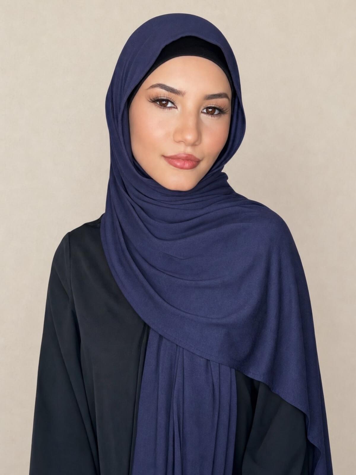 Classic Jersey Hijab-Navy