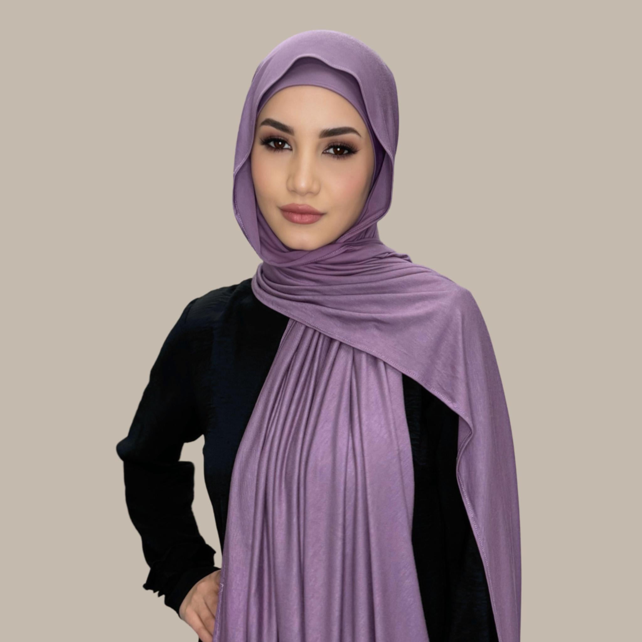 Premium Jersey hijab-Mauve Taupe