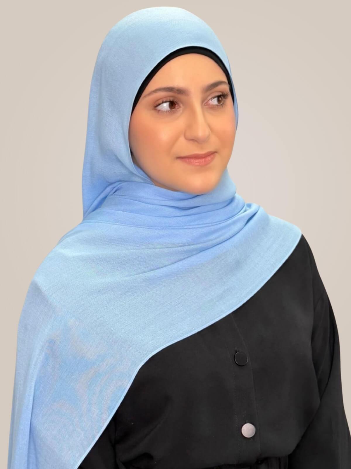 Modish Girl Cotton Modal Hijab-Cinderella Blue