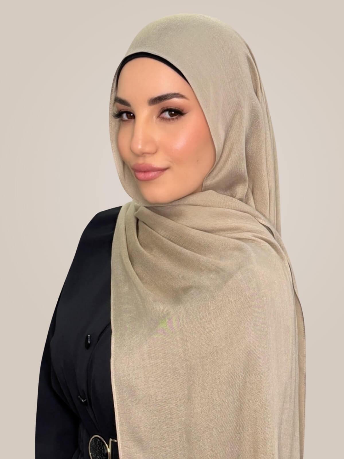 Cotton Modal Hijab-Wheat