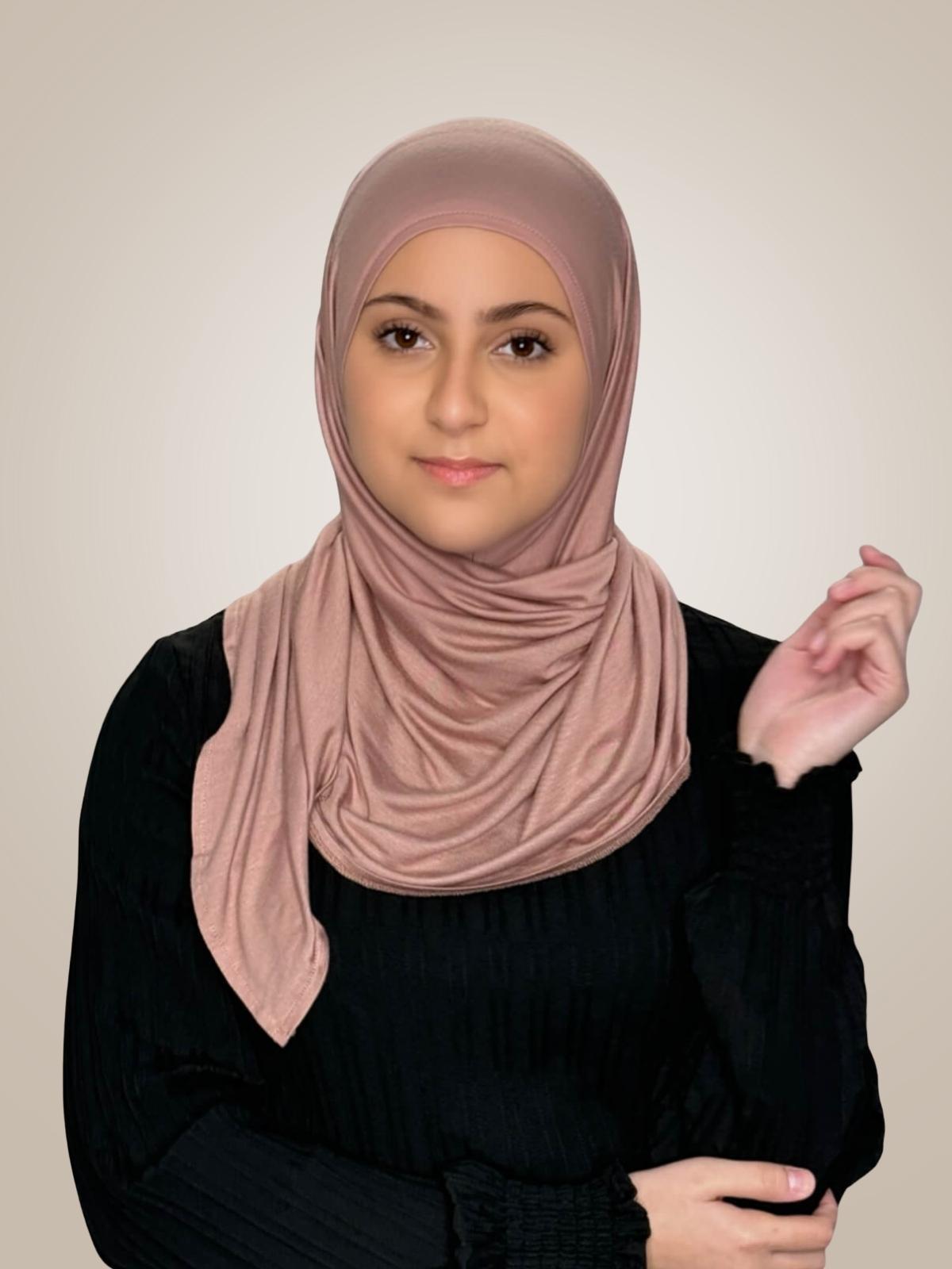 Modish Girl Pre-Sewn Jersey Hijab-Dusty Rose
