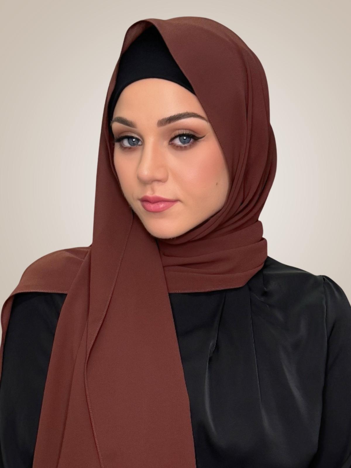 Classic Chiffon Hijab-Cocoa