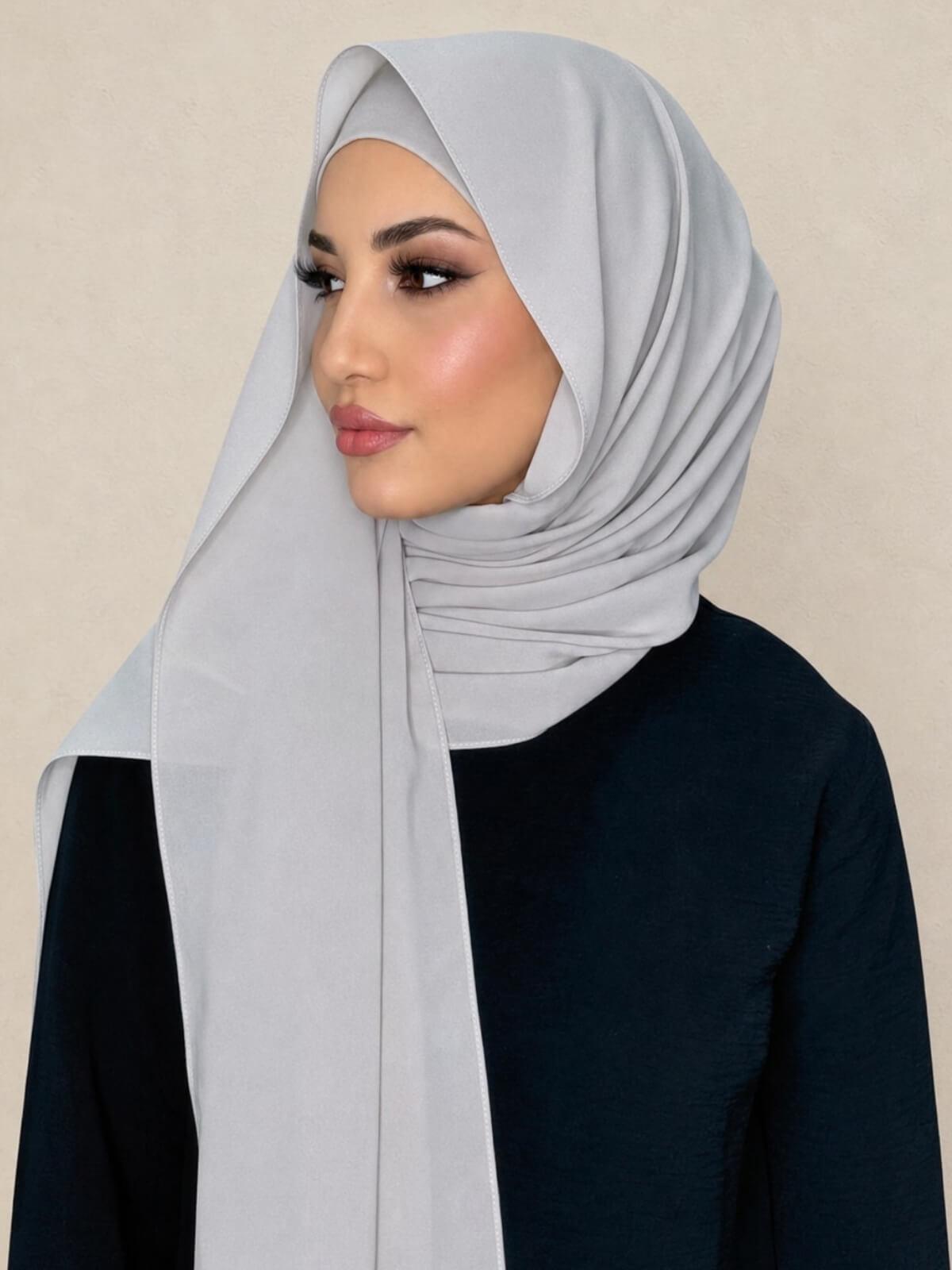 Matching Chiffon Hijab Set-Misty Lilac