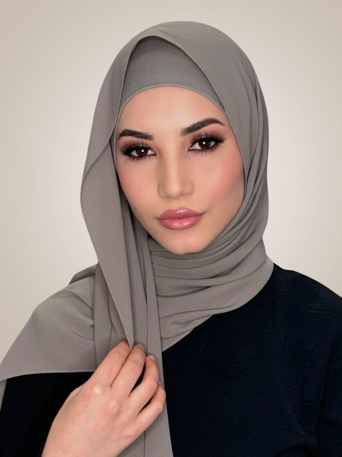 Matching Chiffon Hijab Set-Truffle