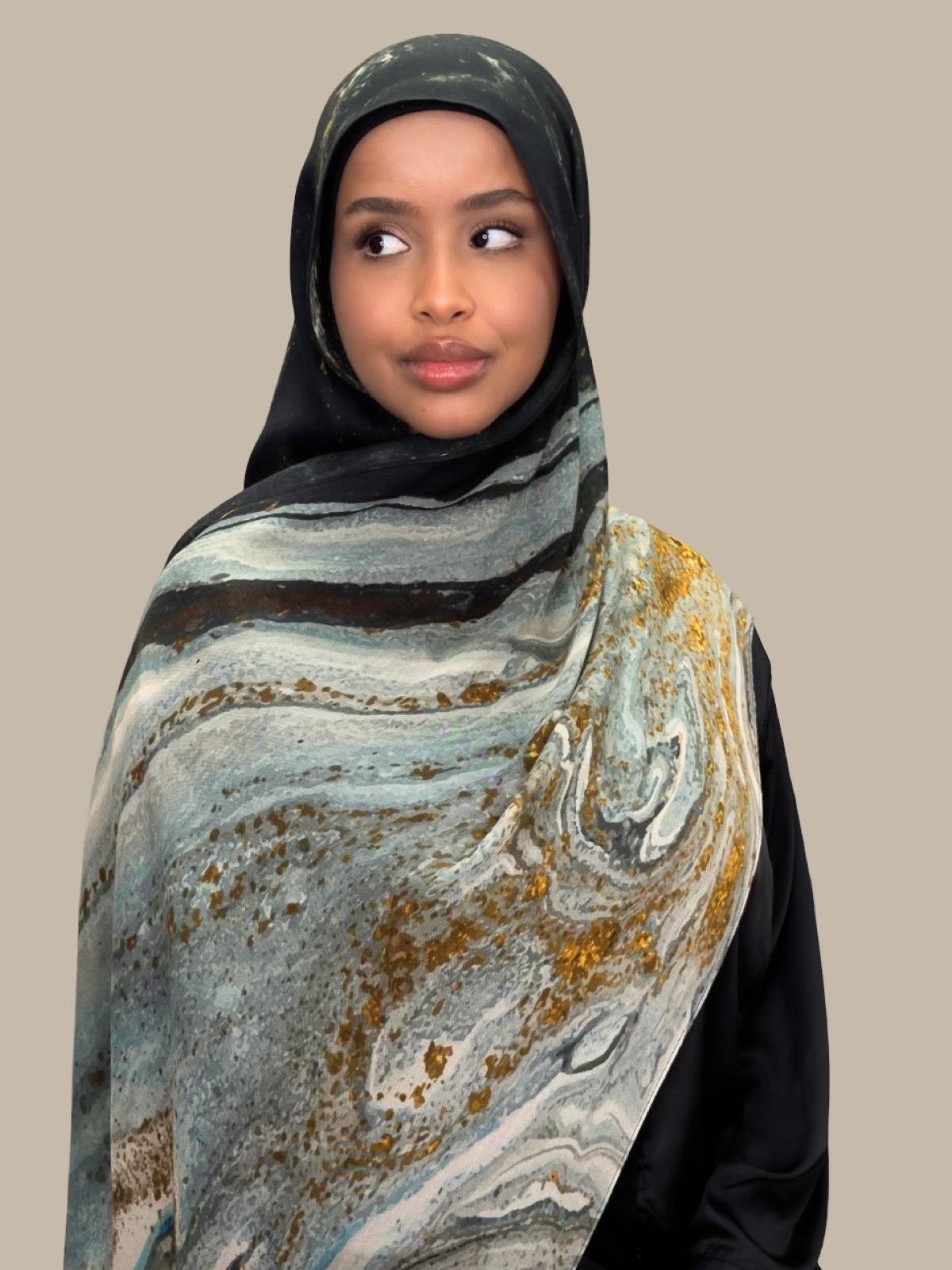 Print Modal Hijab-Sedona Slate