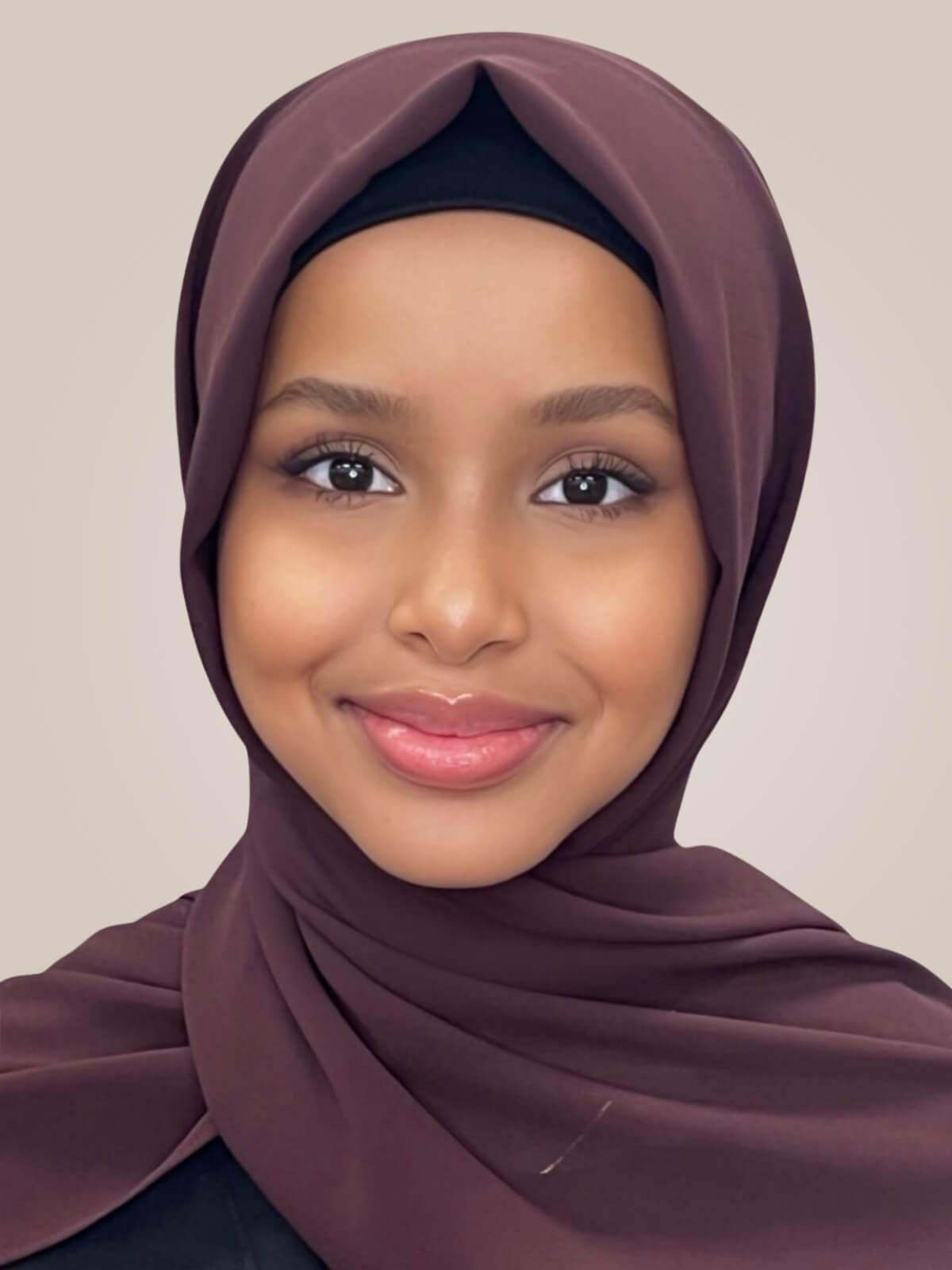 Classic Chiffon Hijab-Raisin