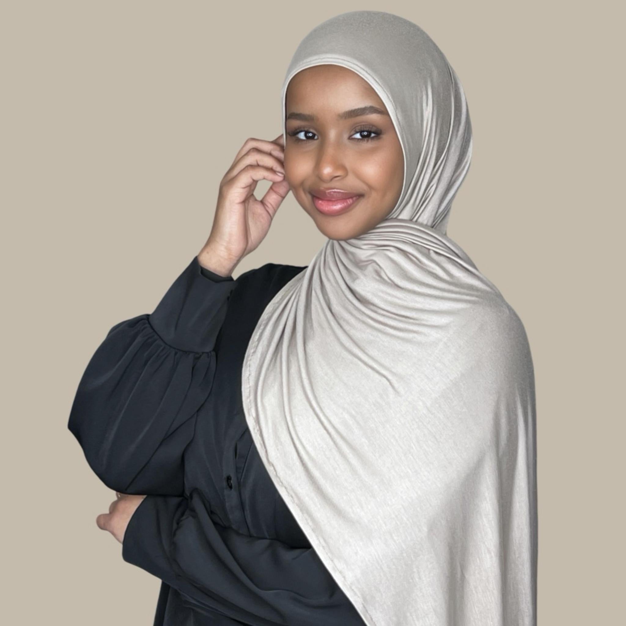 Pre-Sewn Jersey Hijab-Vanilla