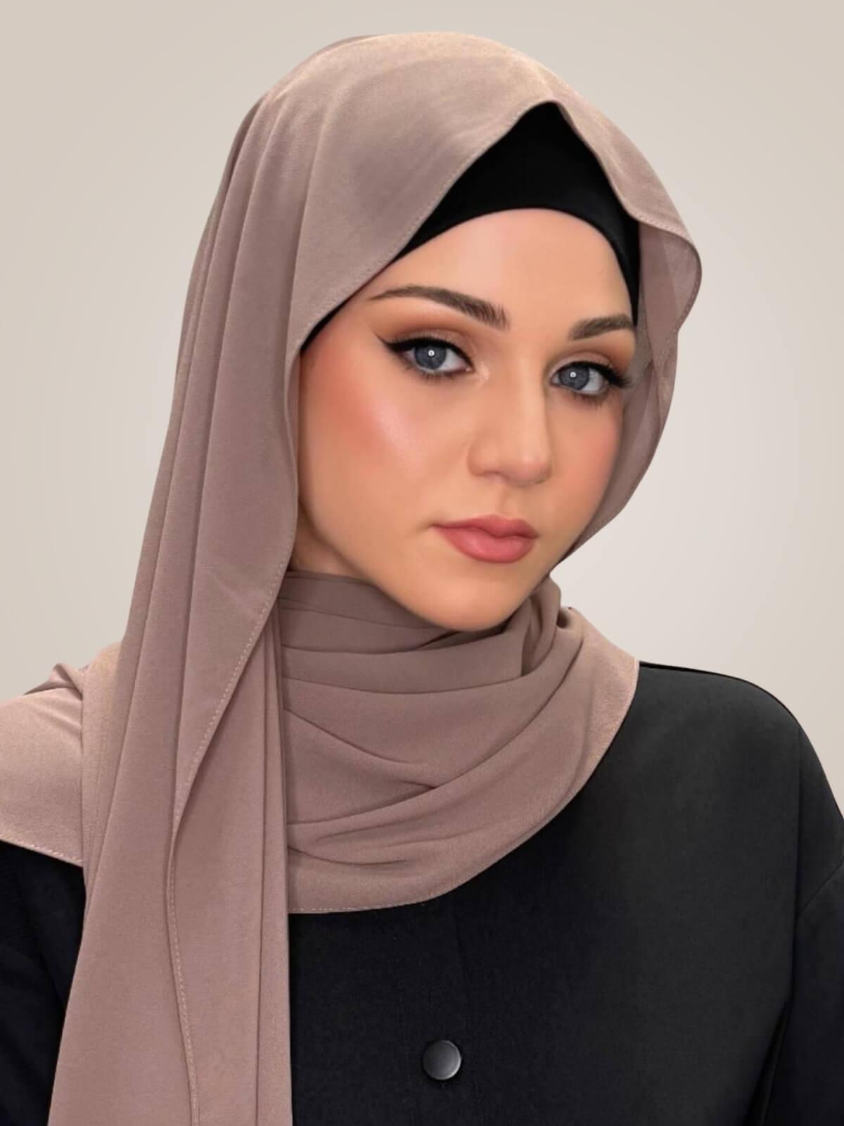 Classic Chiffon Hijab-Chestnut Brown