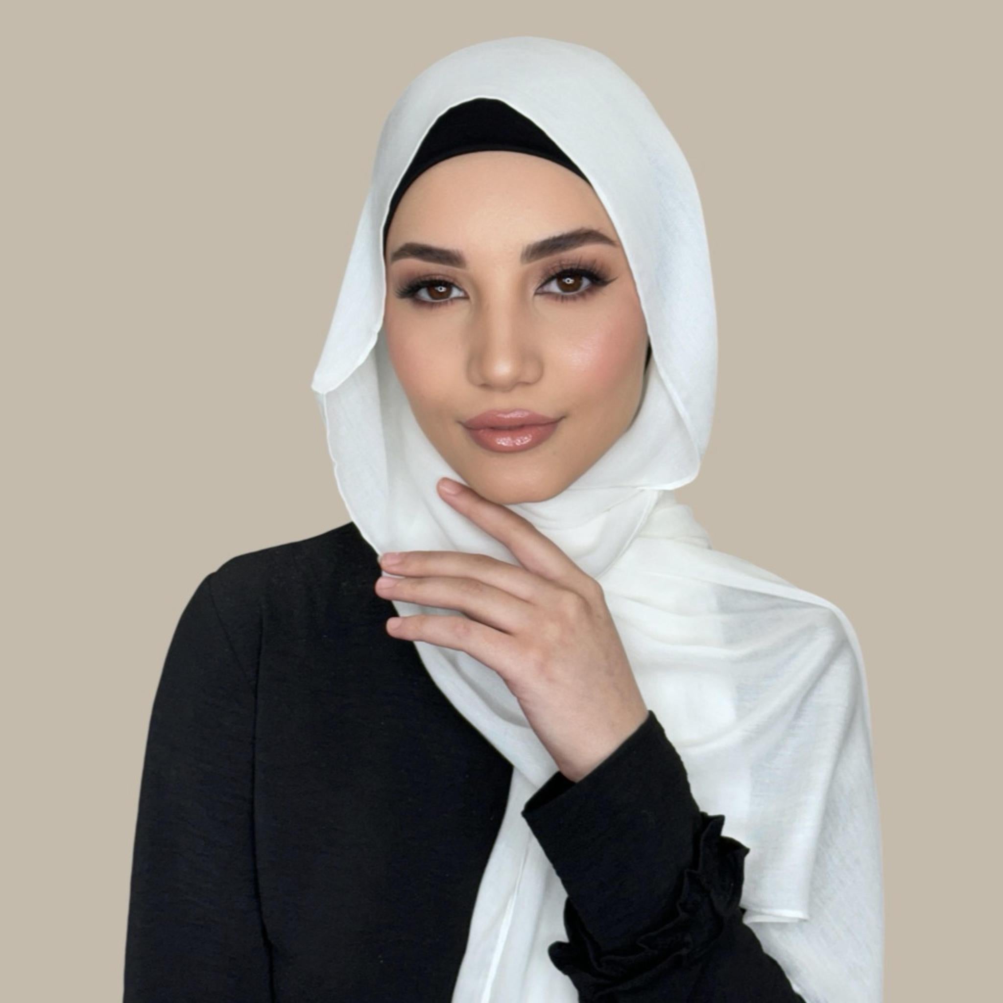 Cotton Modal Hijab-Porcelain