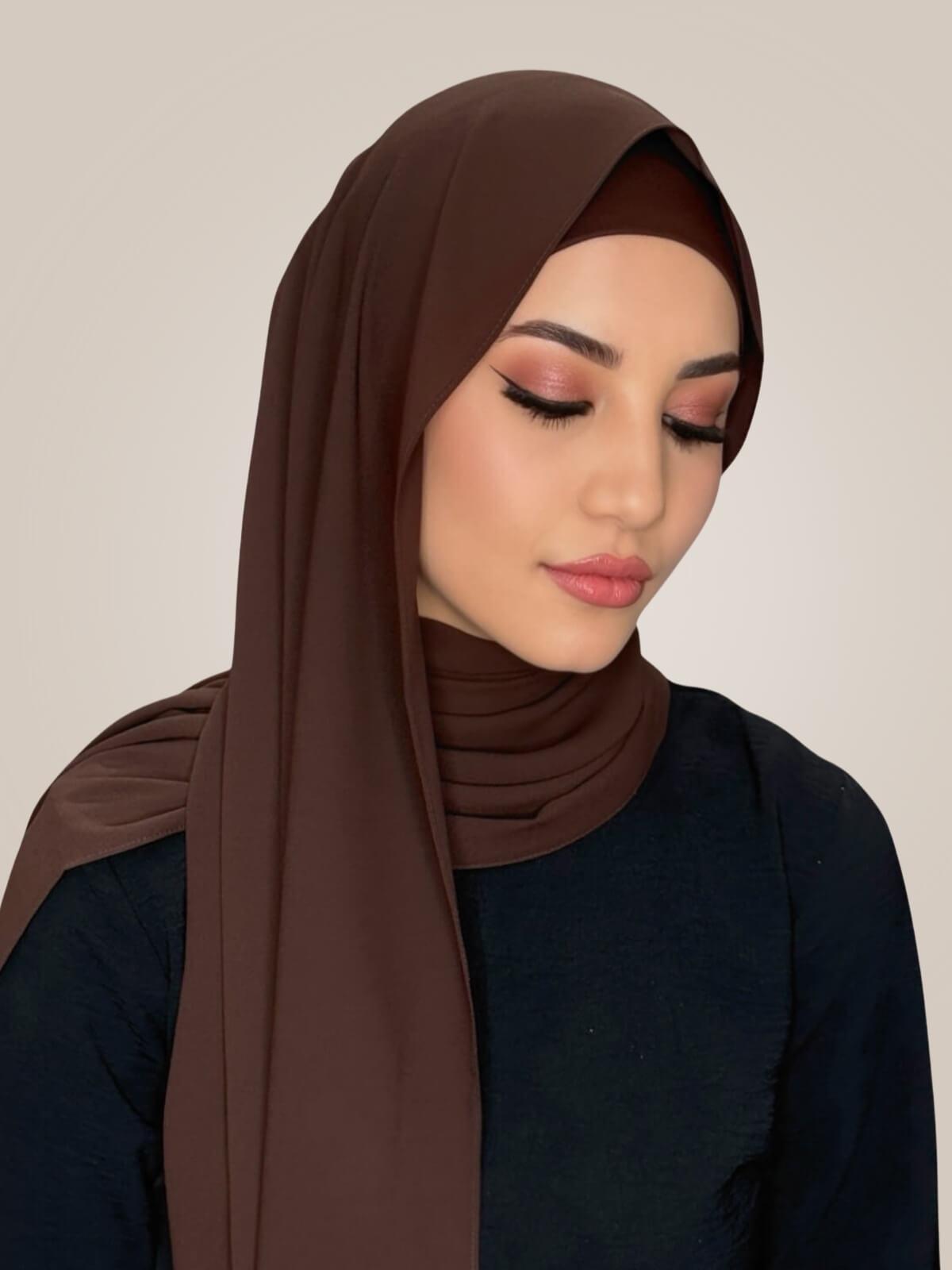 Matching Chiffon Hijab Set-Umber
