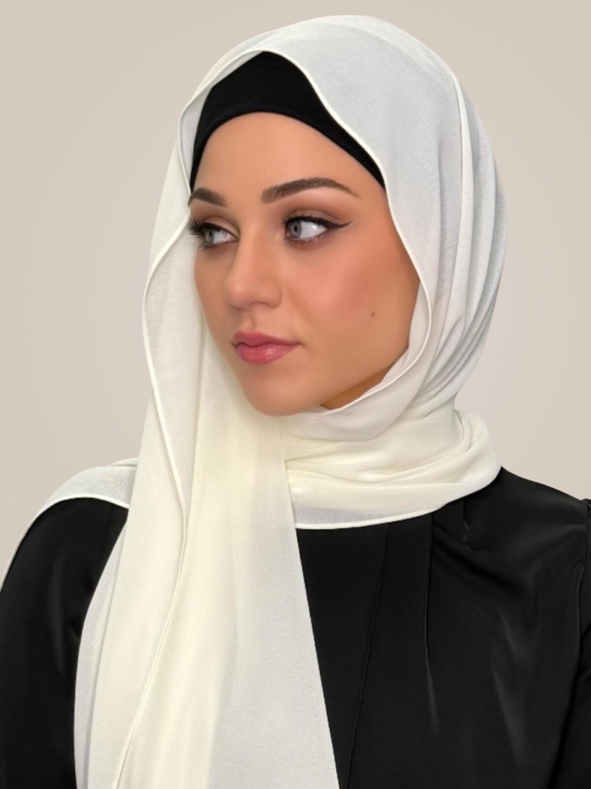 Classic Chiffon Hijab-Classic Ivory