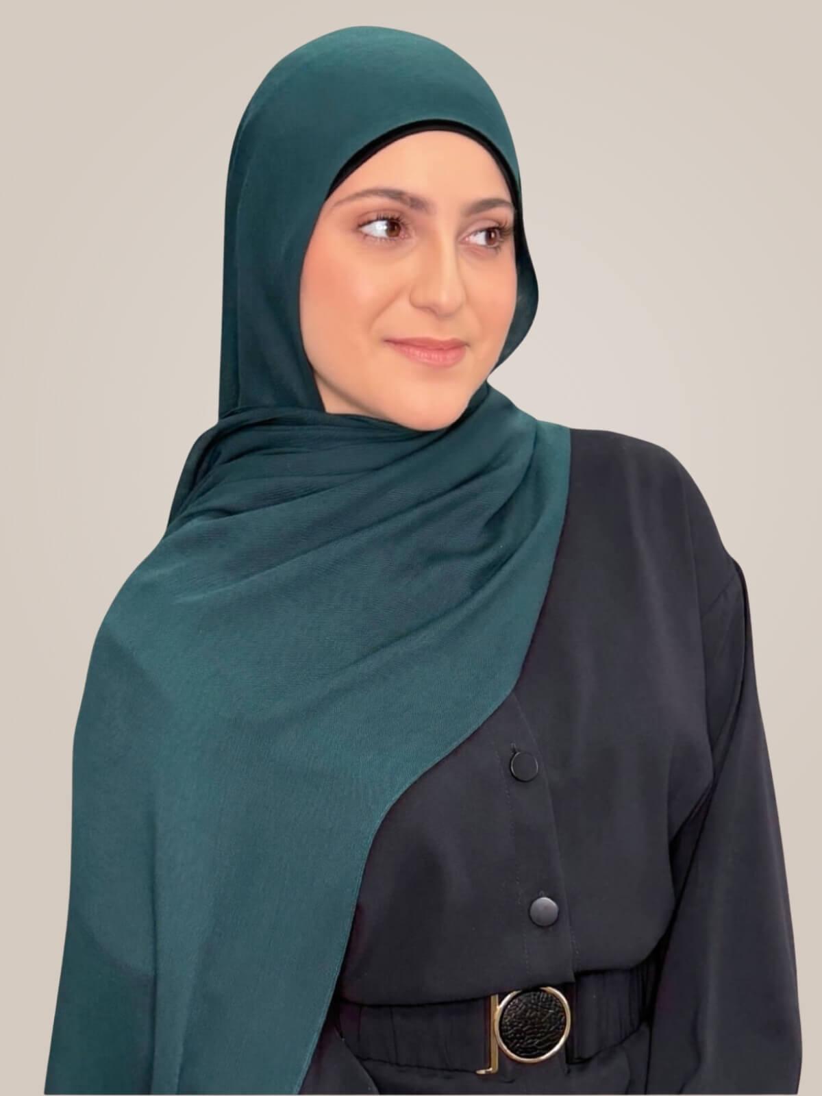 Modish Girl Cotton Modal Hijab-Dark Aqua