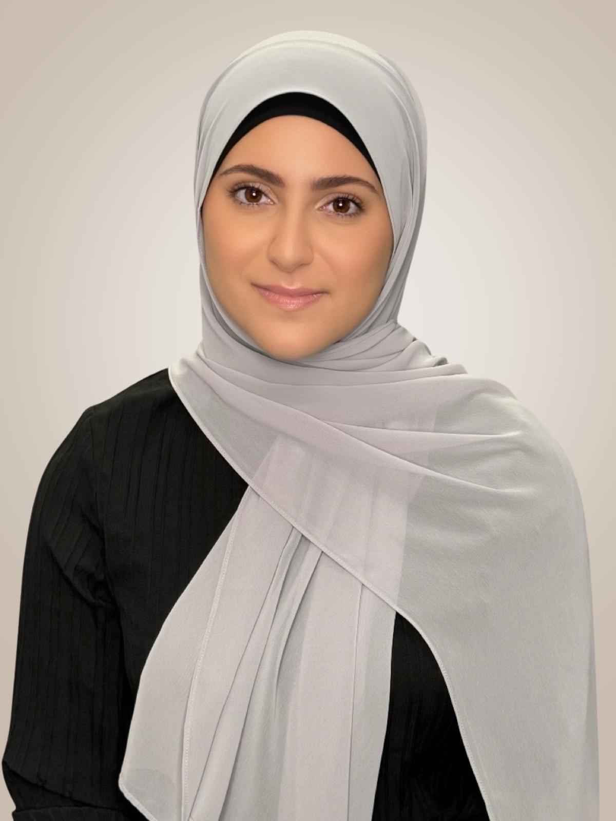 Modish Girl Luxury Chiffon Hijab-Chic Grey