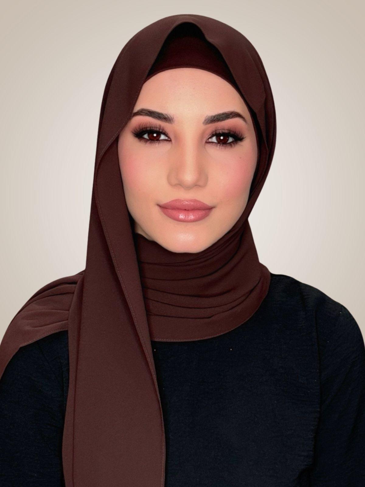 Matching Chiffon Hijab Set-Umber