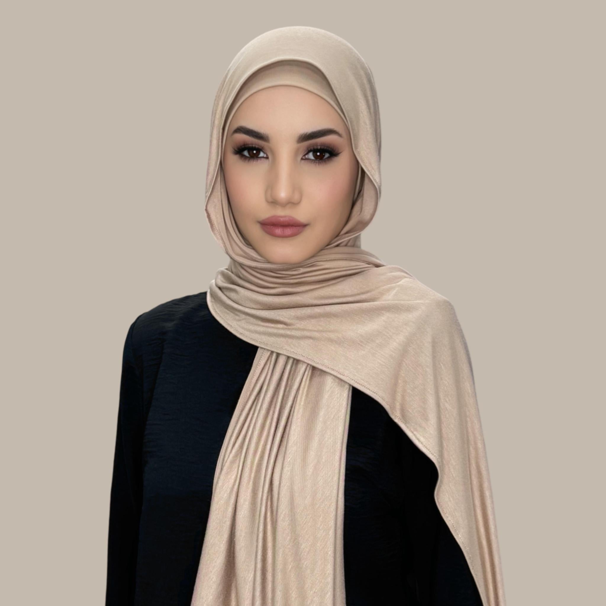 Premium Jersey Hijab-Warm Taupe