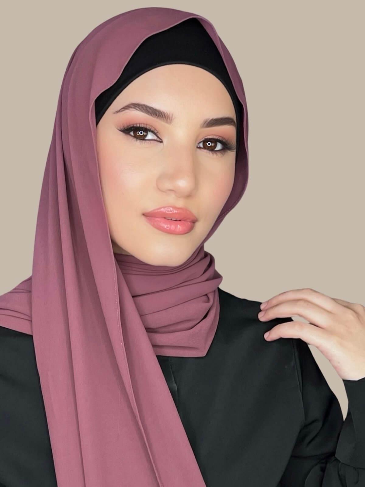 Classic Chiffon Hijab-Plum