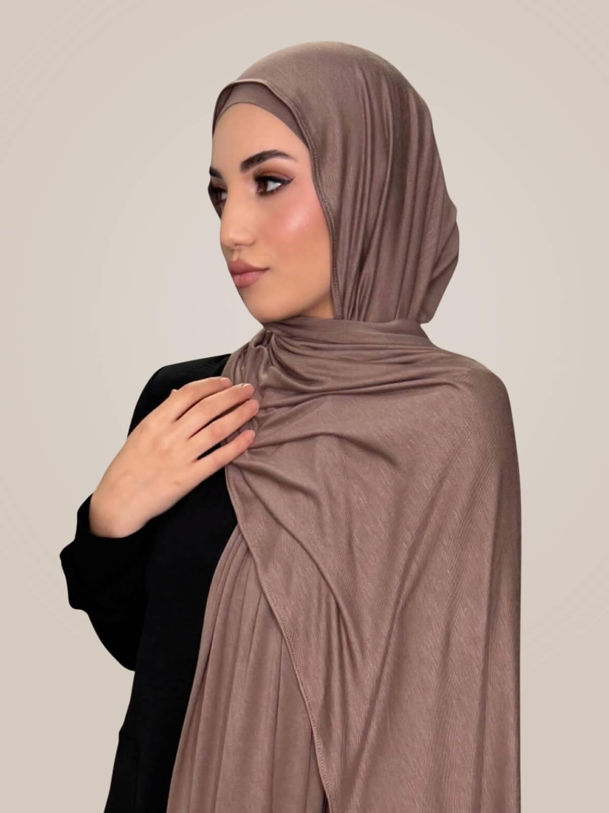 Premium Jersey Hijab-Truffle