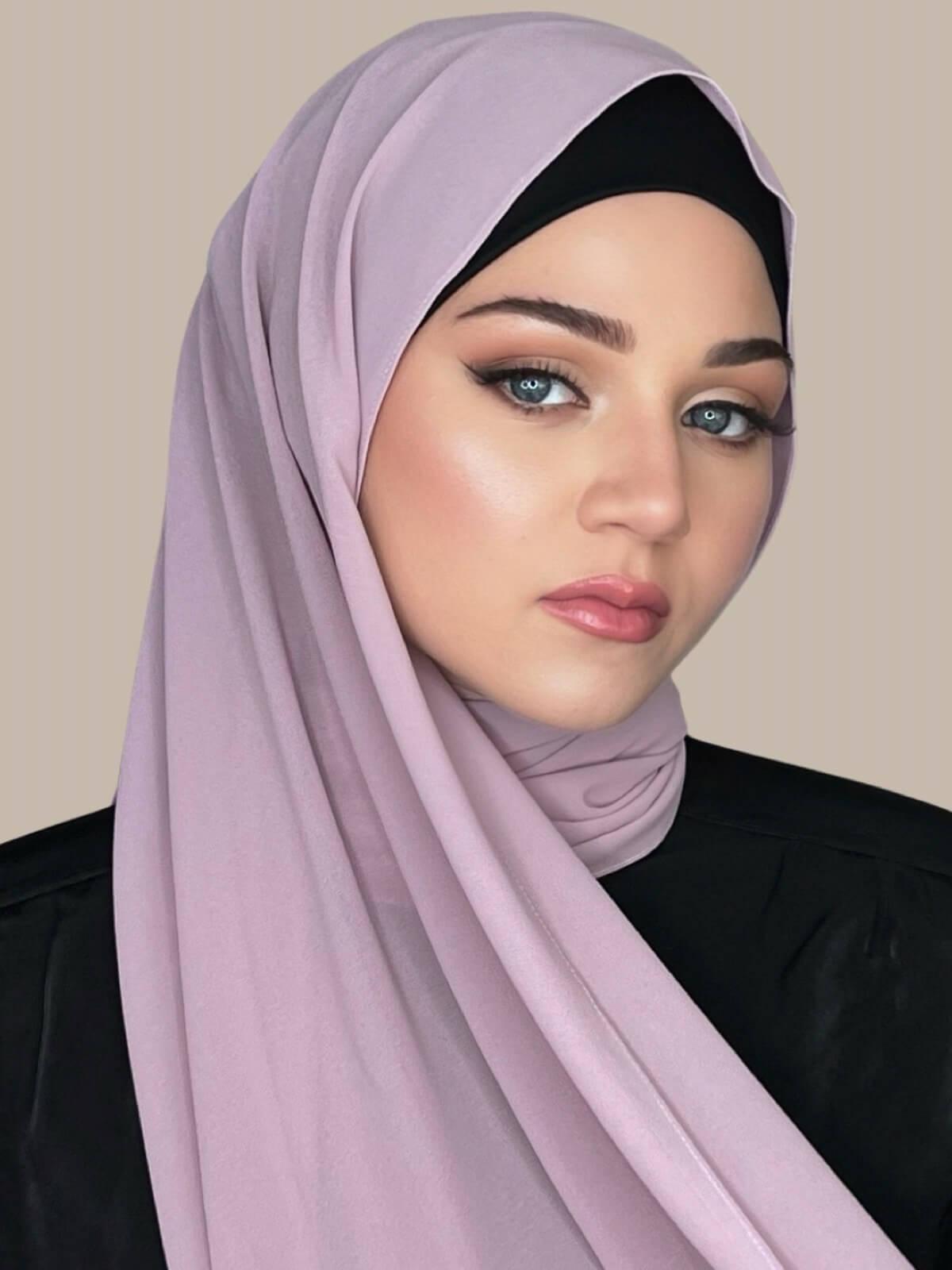 Classic Chiffon Hijab-Khaki Rose