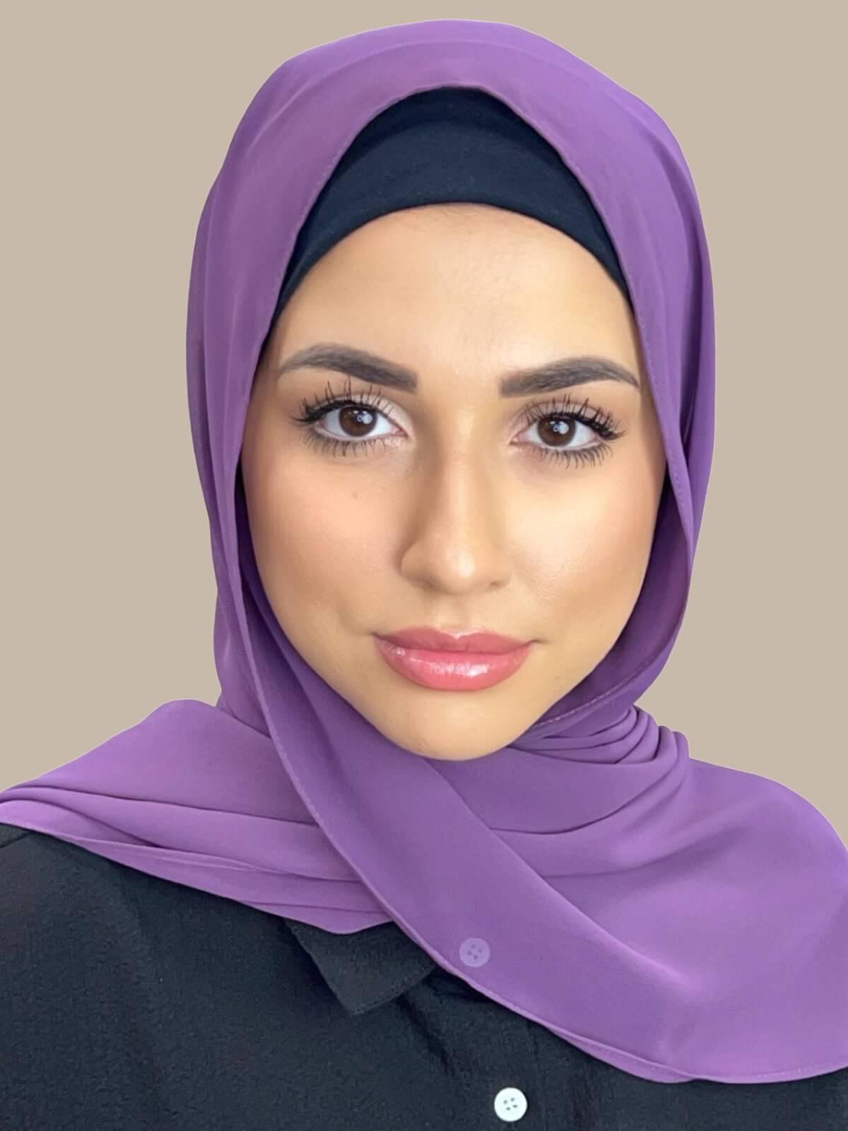 Luxury Chiffon Hijab-Mauve Taupe