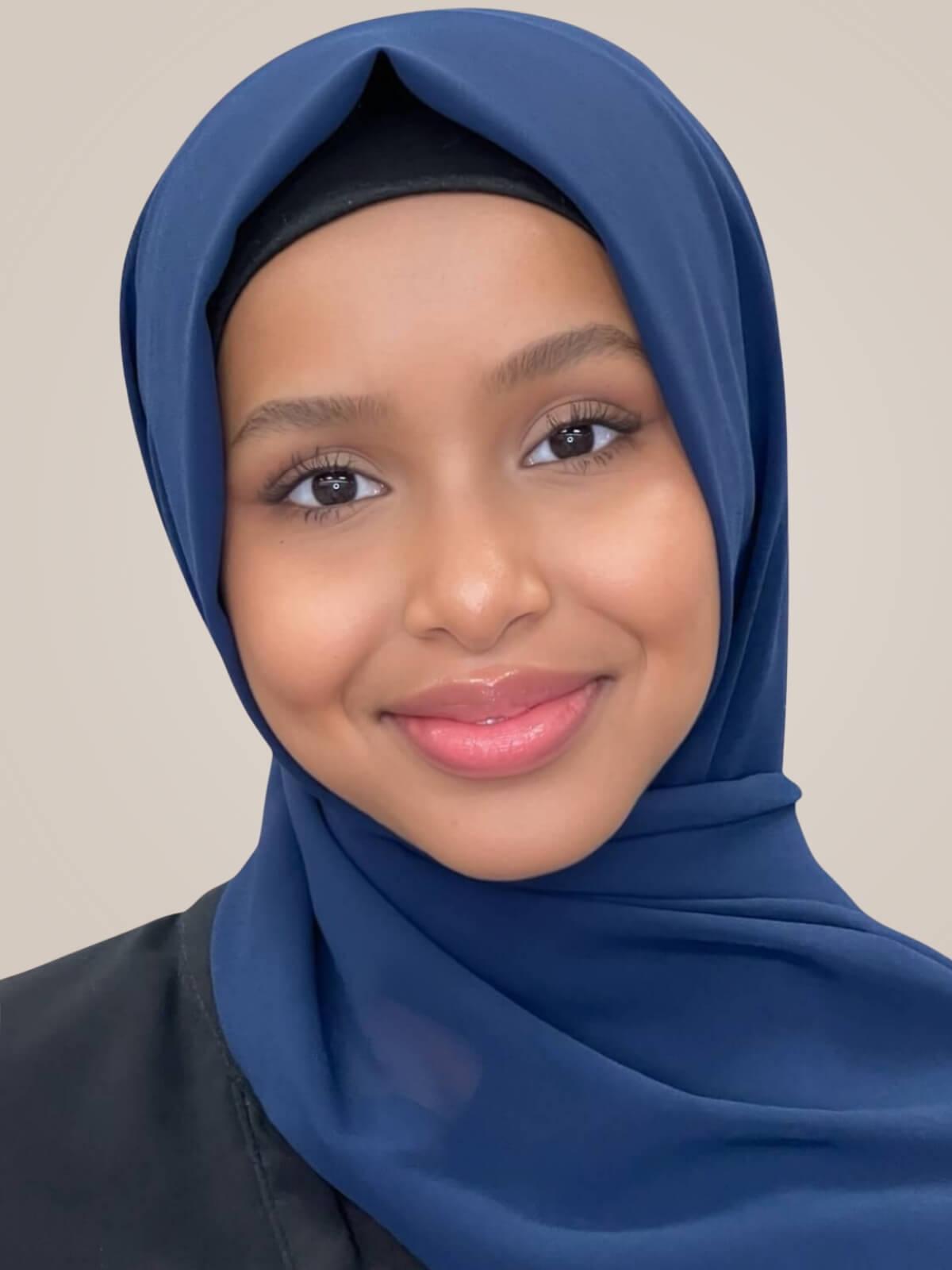 Classic Chiffon Hijab-Navy