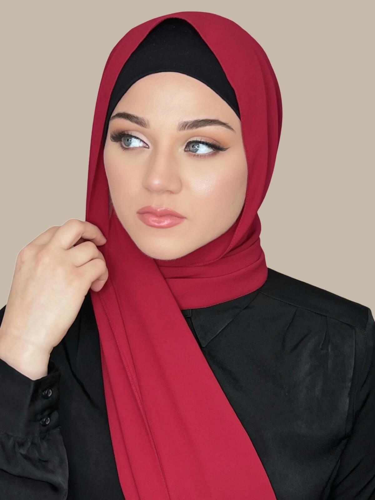 Classic Chiffon Hijab-Wine