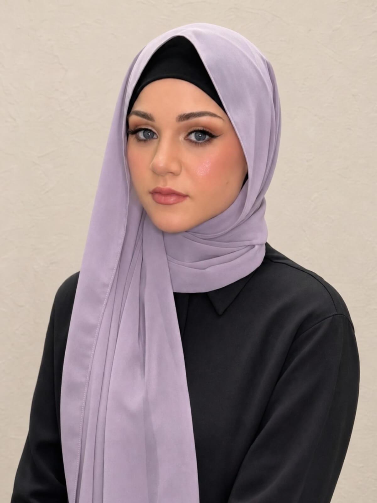 Luxury Chiffon Hijab-Viola