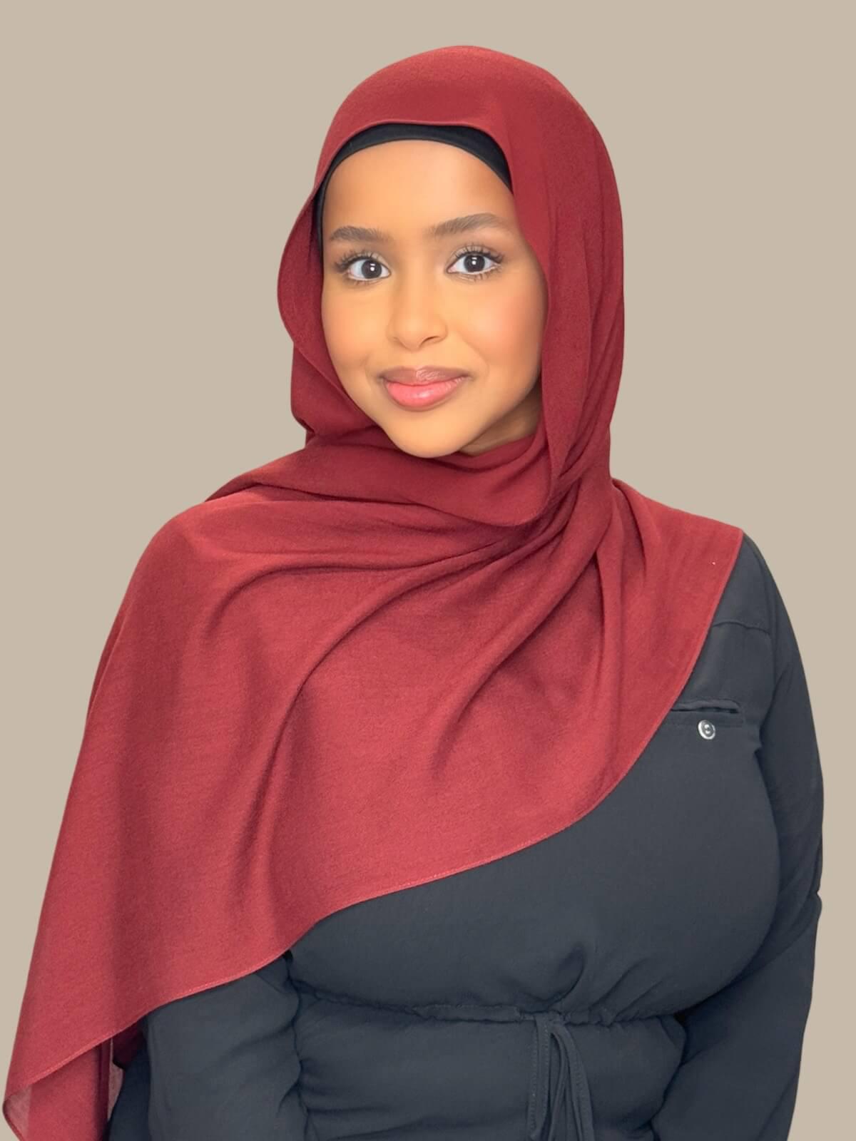 Cotton Modal Hijab-Royal Burgundy