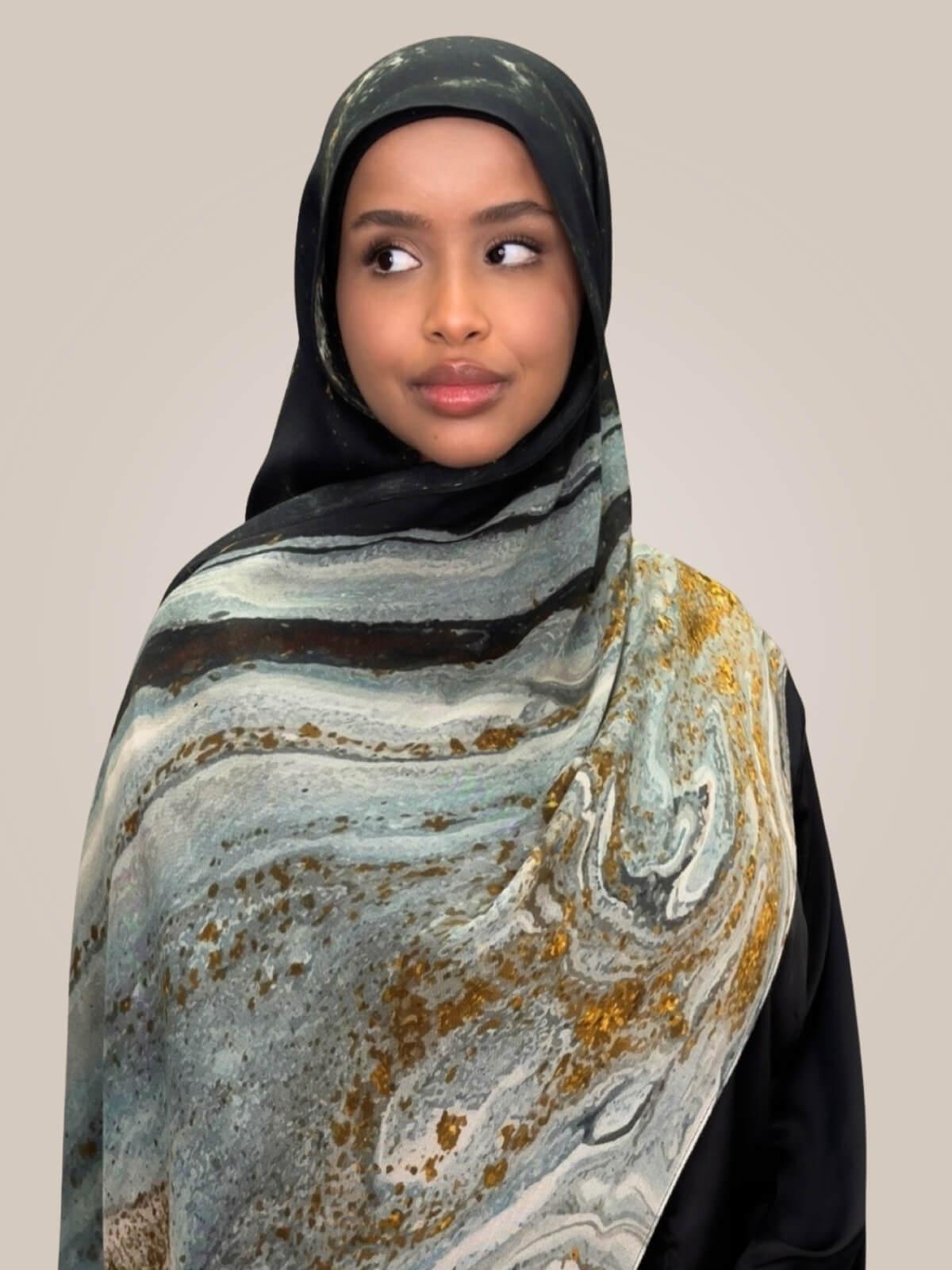 Print Modal Hijab-Sedona Slate