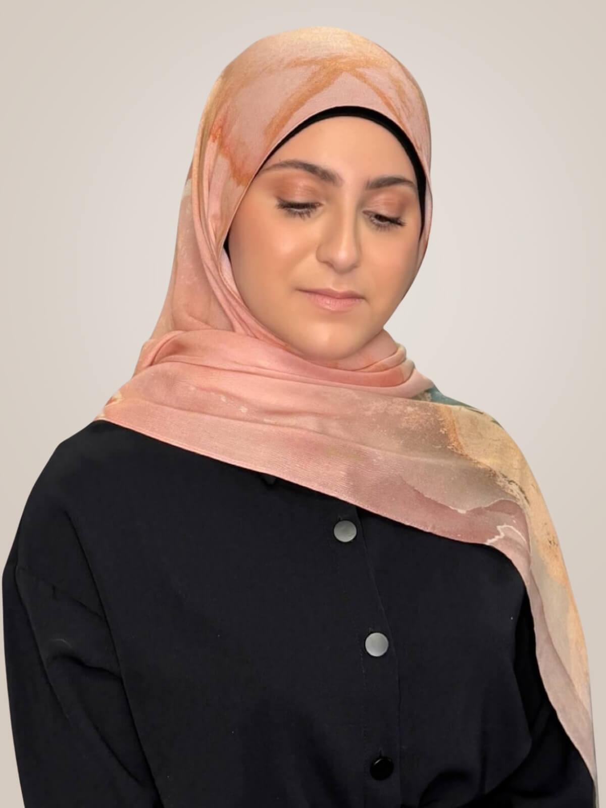 Modish Girl Print Modal Hijab-Sedona Sage