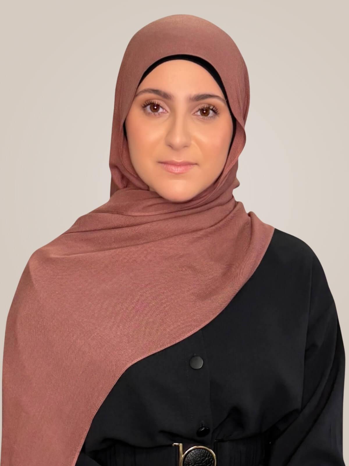 Modish Girl Cotton Modal Hijab-Desert Rose