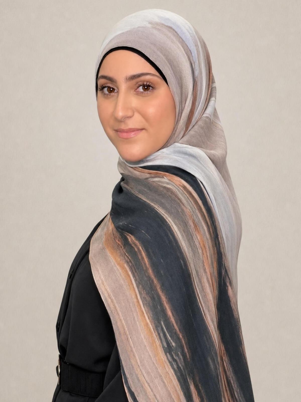 Modish Girl Print Modal Hijab-Sahara Drift