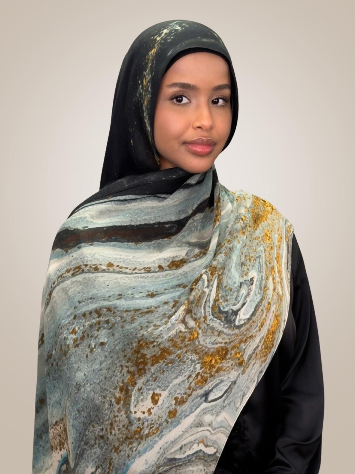 Print Modal Hijab-Sedona Slate
