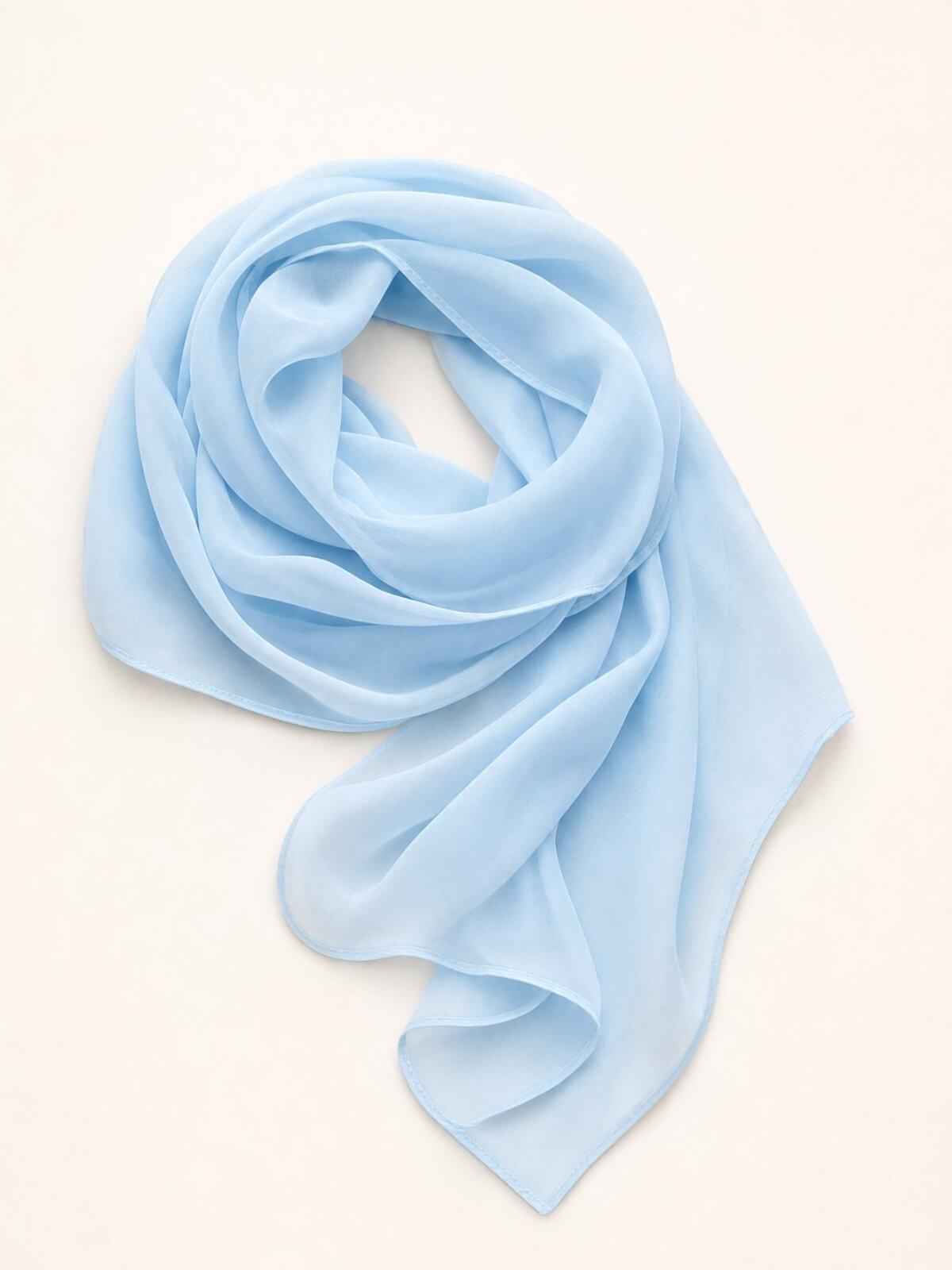 Luxury Chiffon Hijab-Baby Blue
