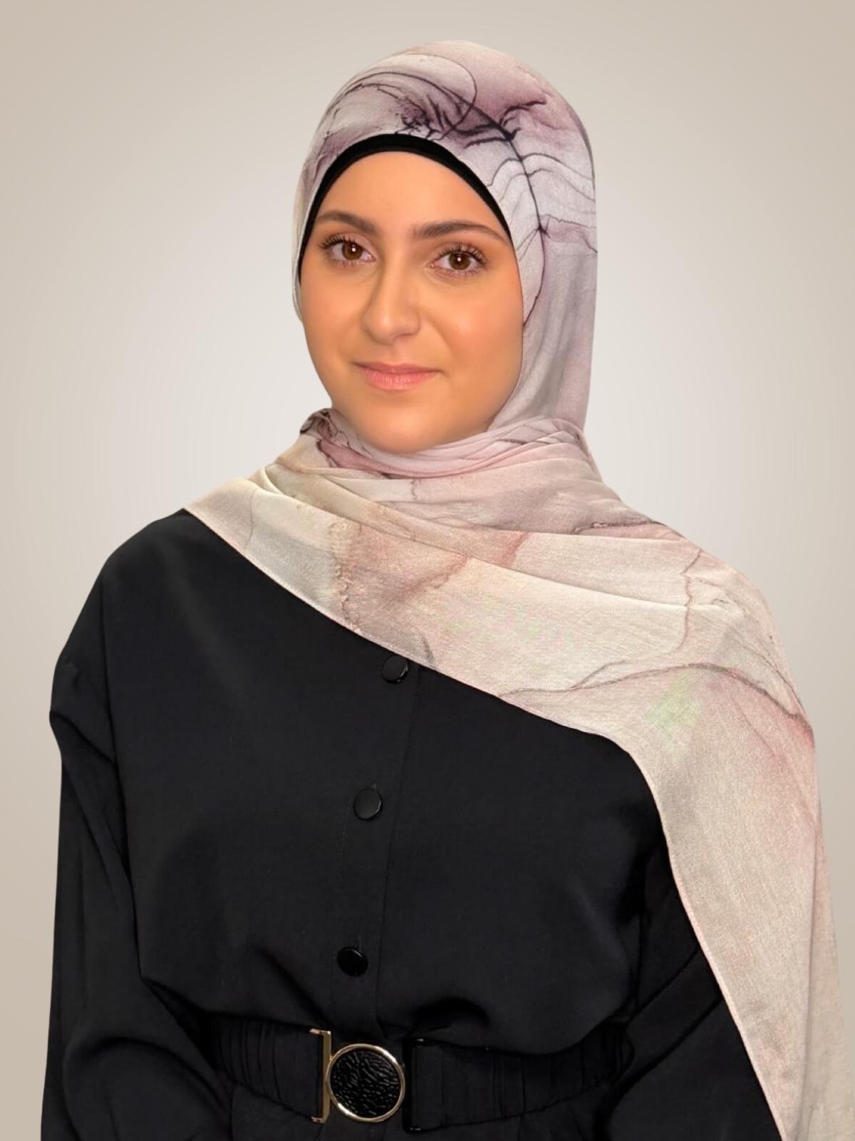 Modish Girl Print Modal Hijab-Tokyo Blossom