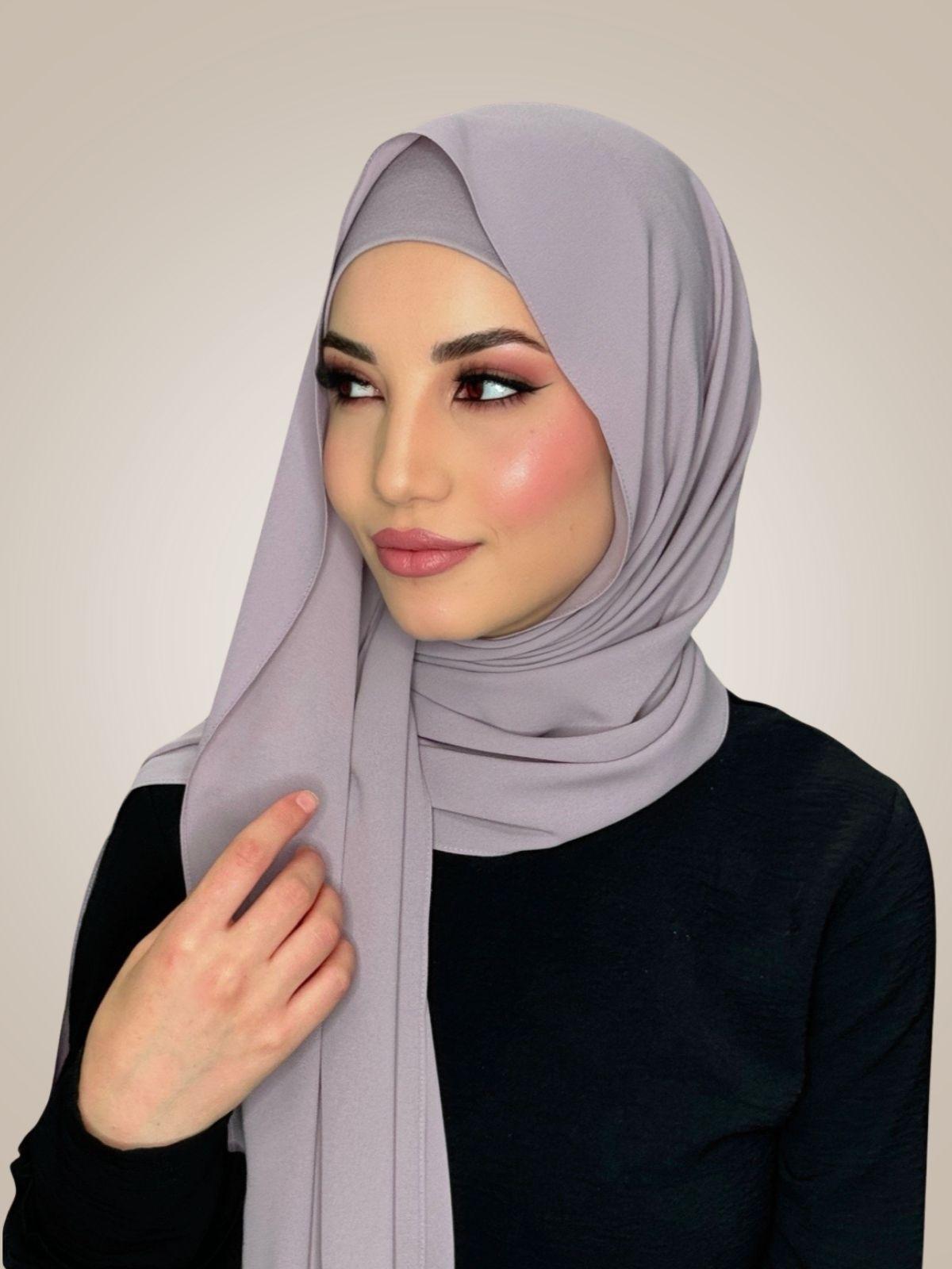 Matching Chiffon Hijab Set-Barely Mauve