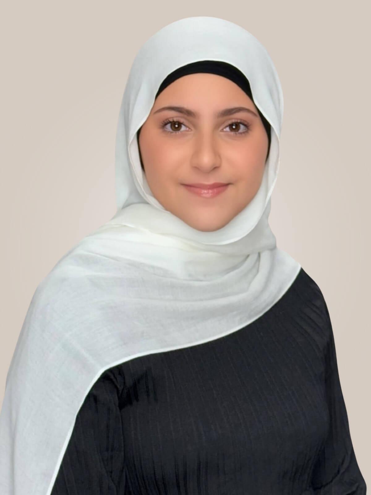 Modish Girl Cotton Modal Hijab-Porcelain