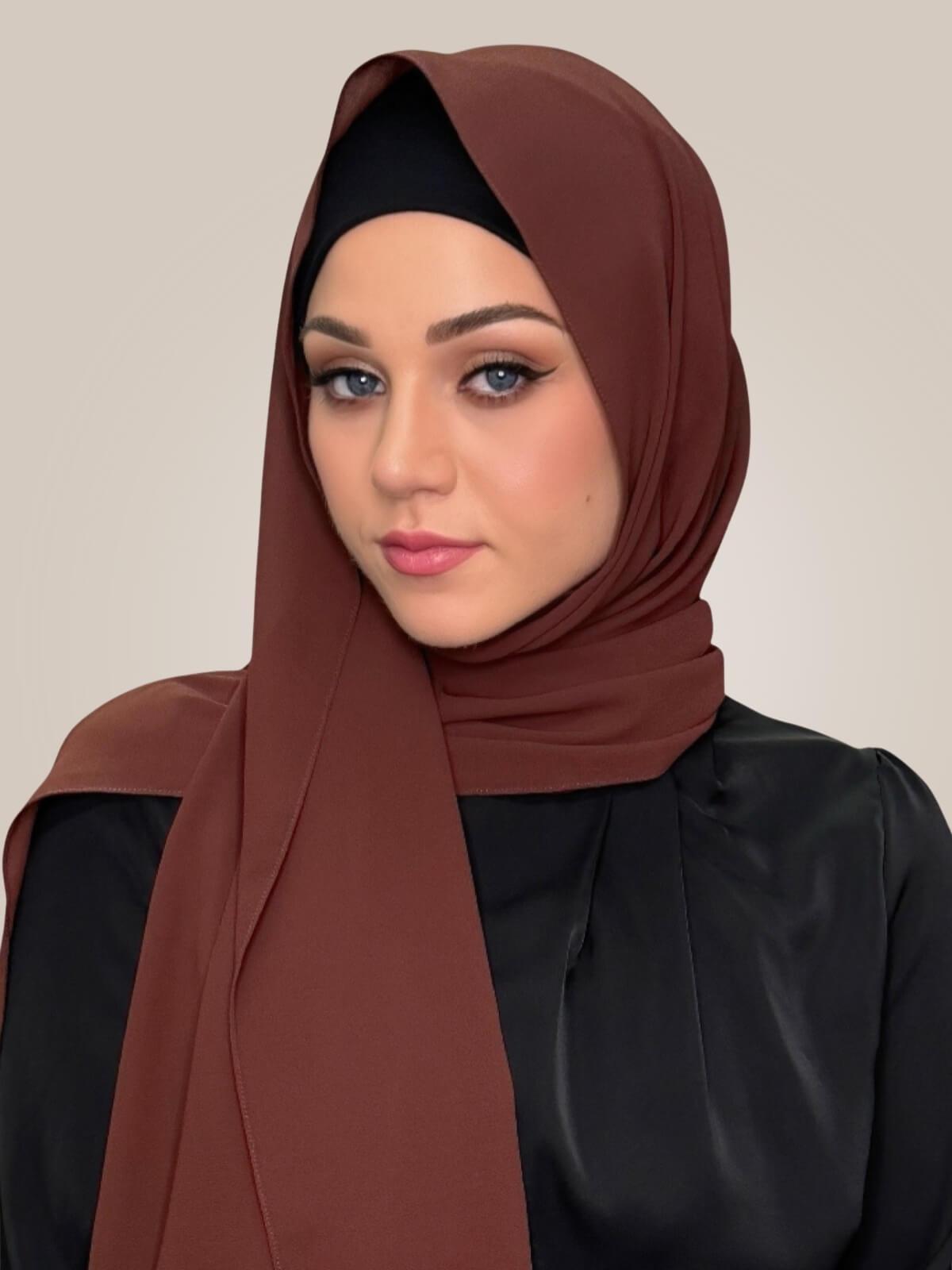Classic Chiffon Hijab-Cocoa
