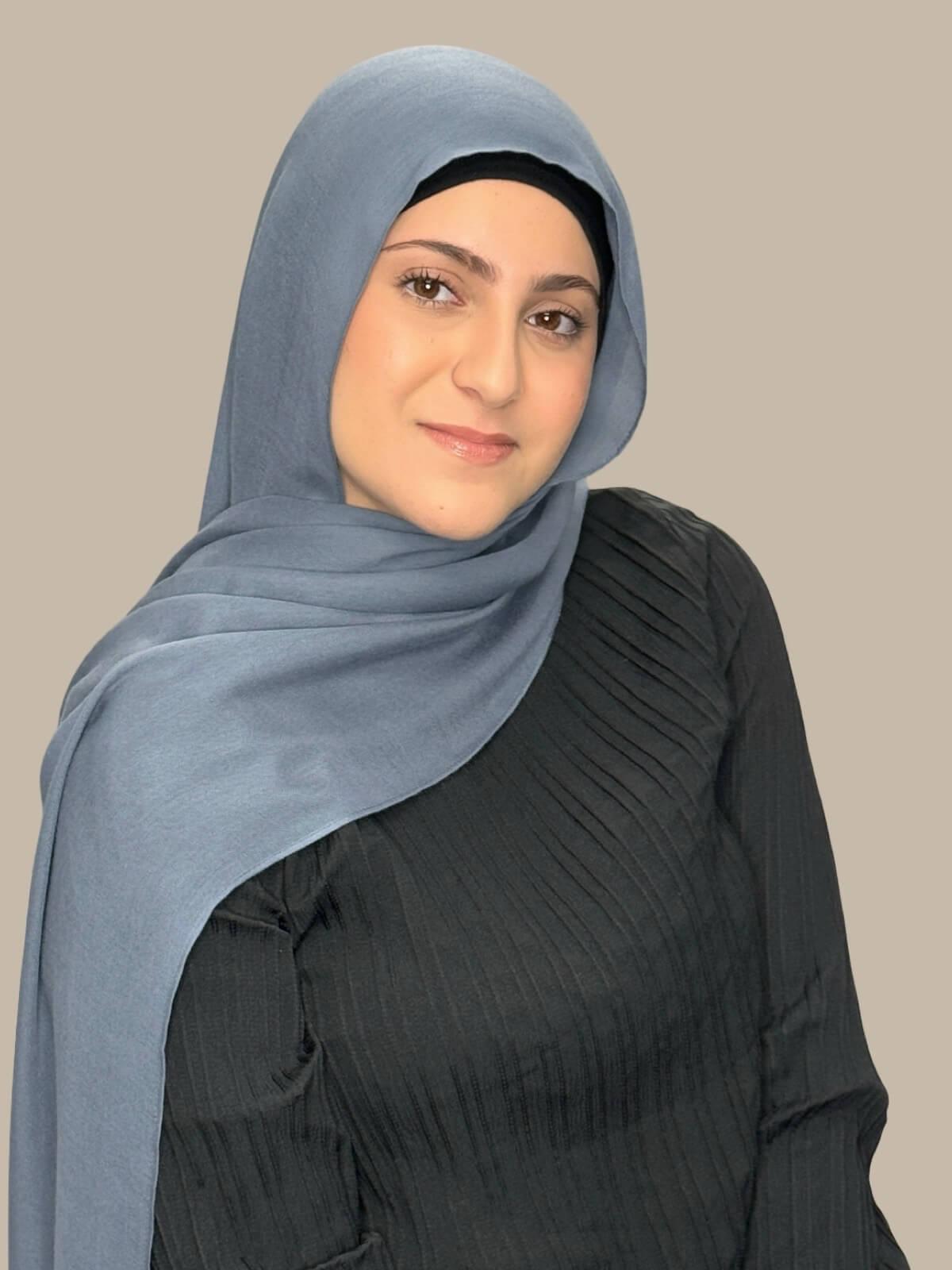 Modish Girl Cotton Modal Hijab-Dusty Denim