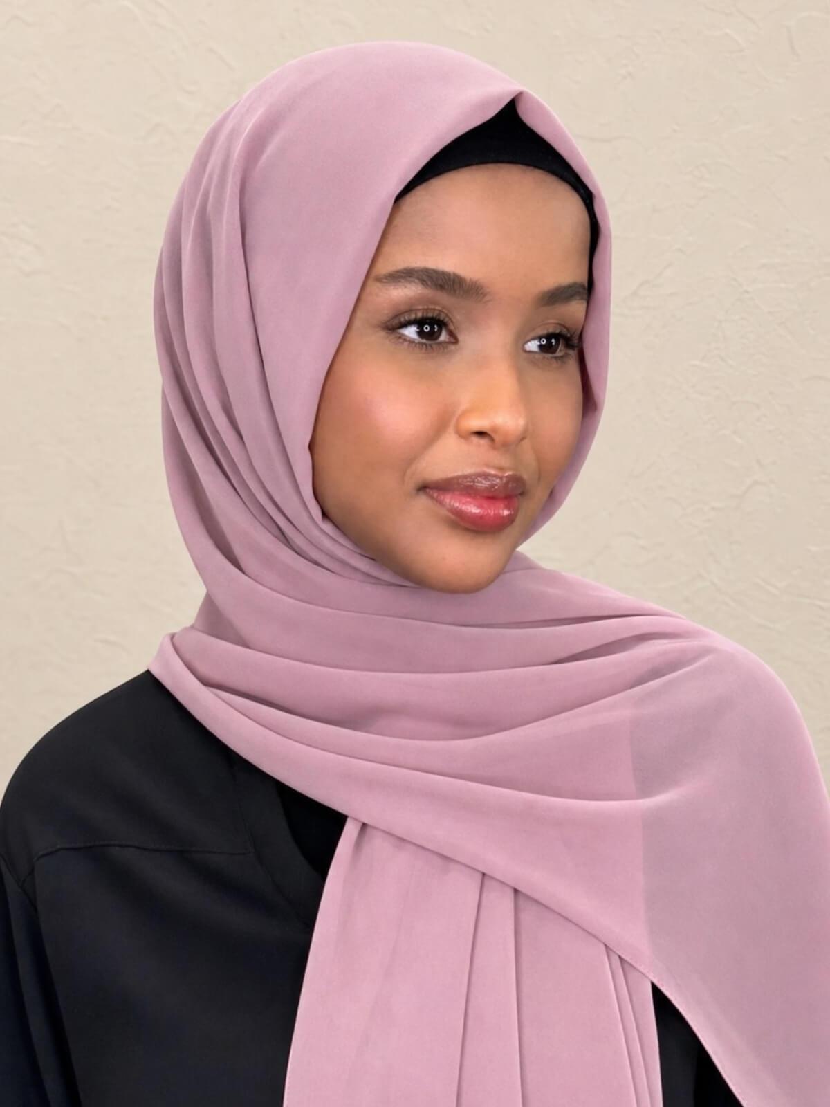Luxury Chiffon Hijab-Orchid