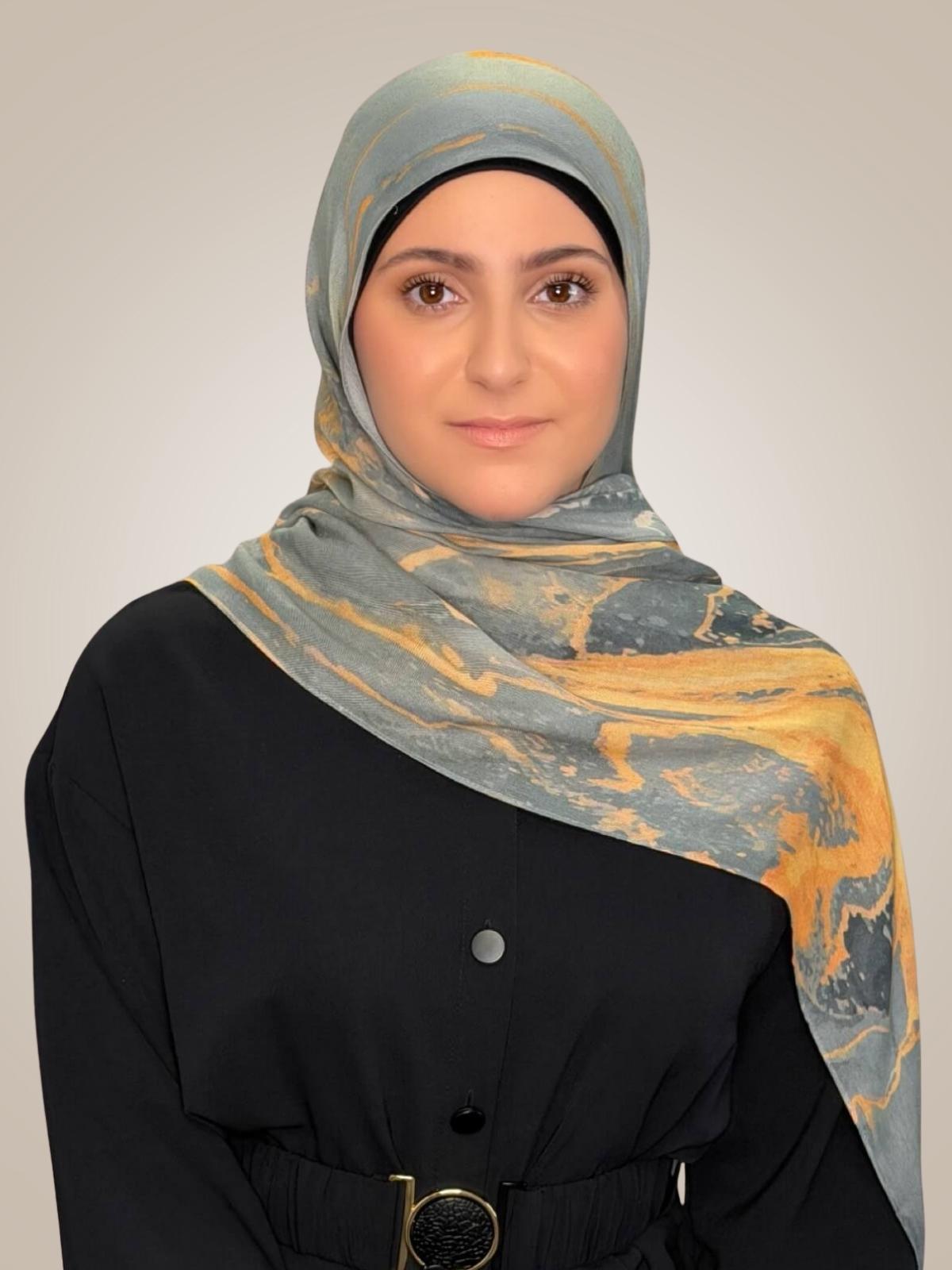 Modish Girl Print Modal Hijab-Vienna Grey