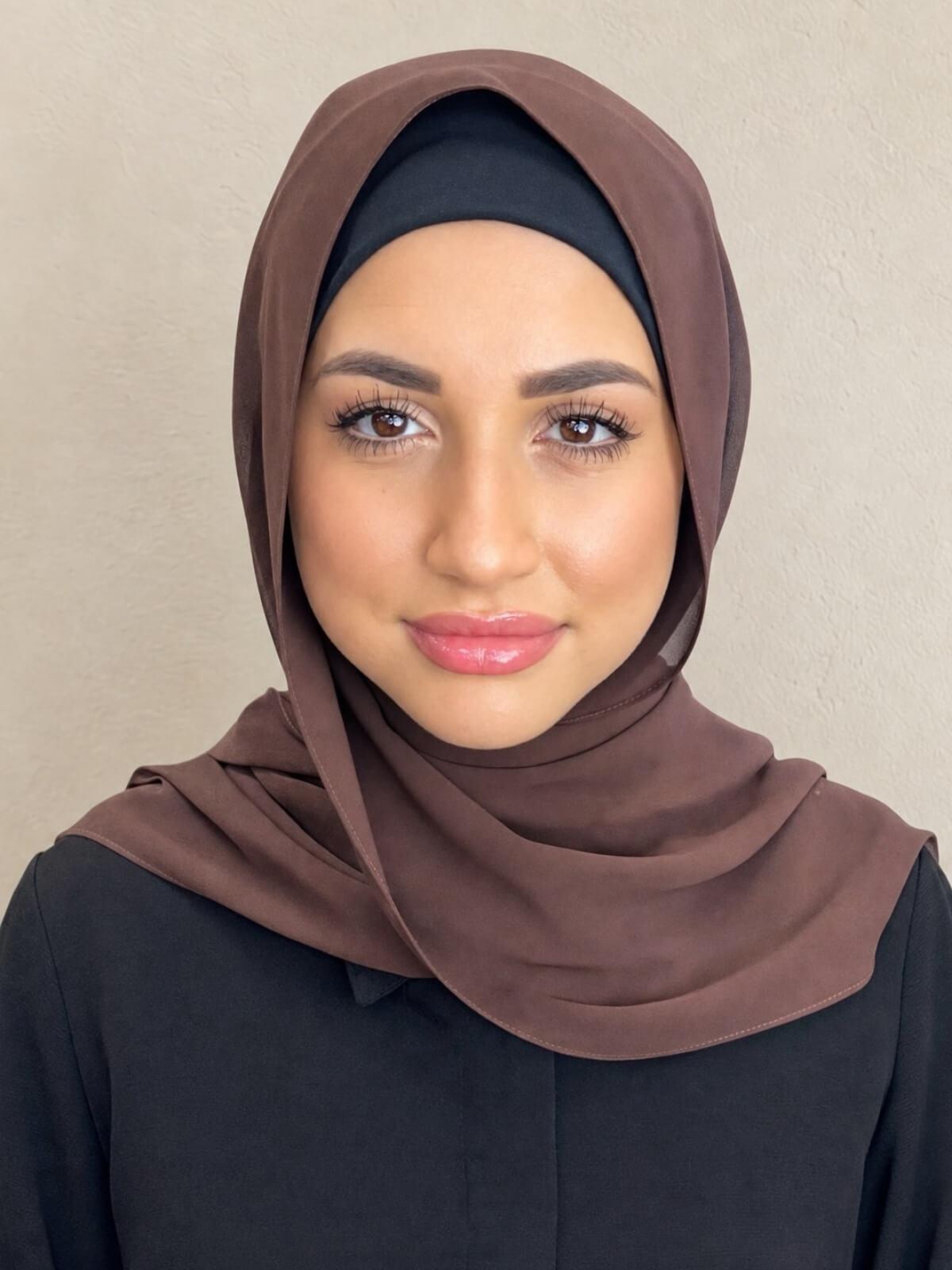 Luxury Chiffon Hijab-Brunette