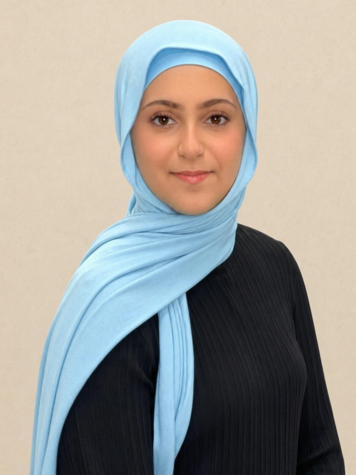 Modish Girl Premium Jersey Hijab-Baby Blue