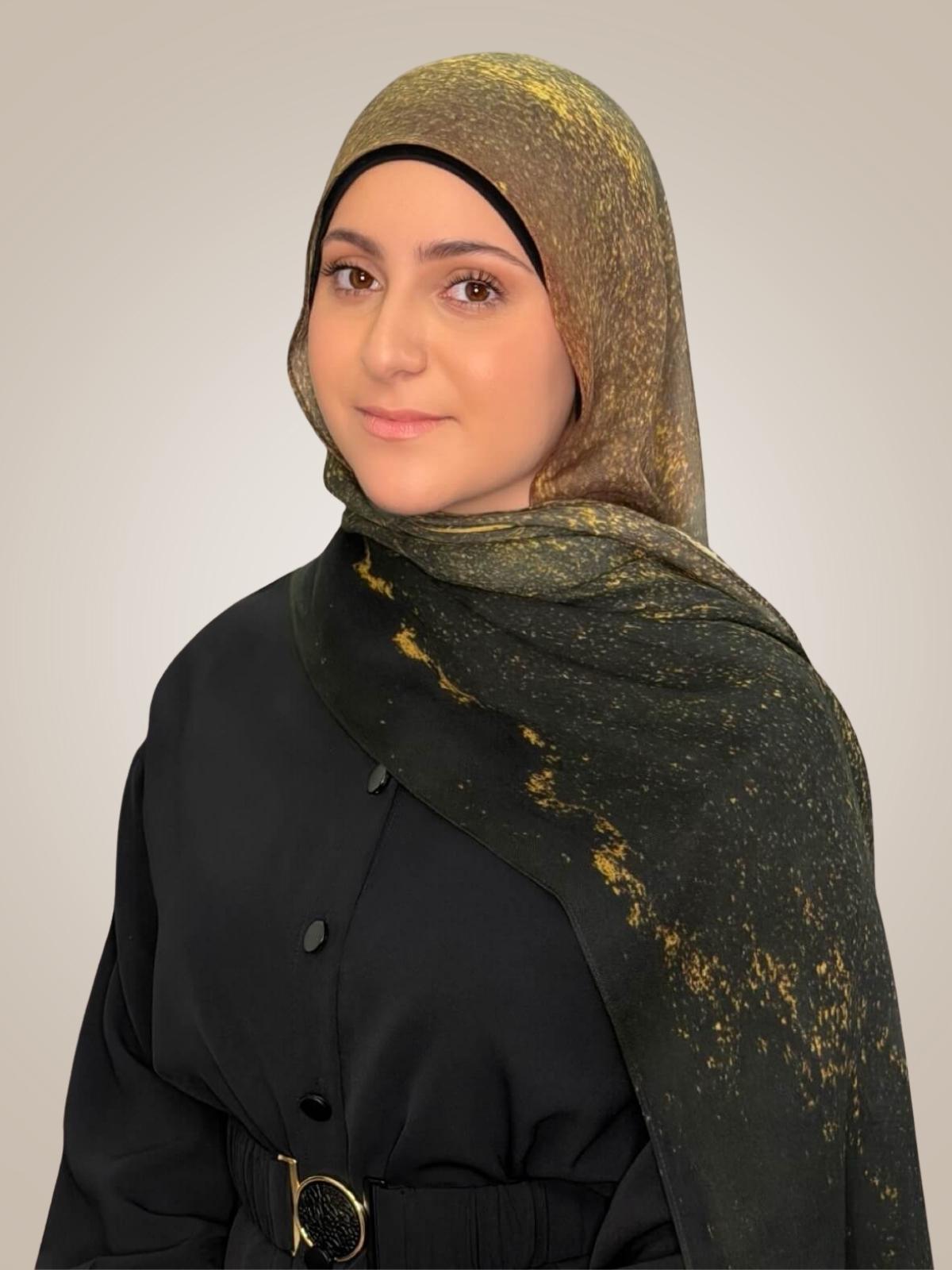 Modish Girl Print Modal Hijab-Golden Dune