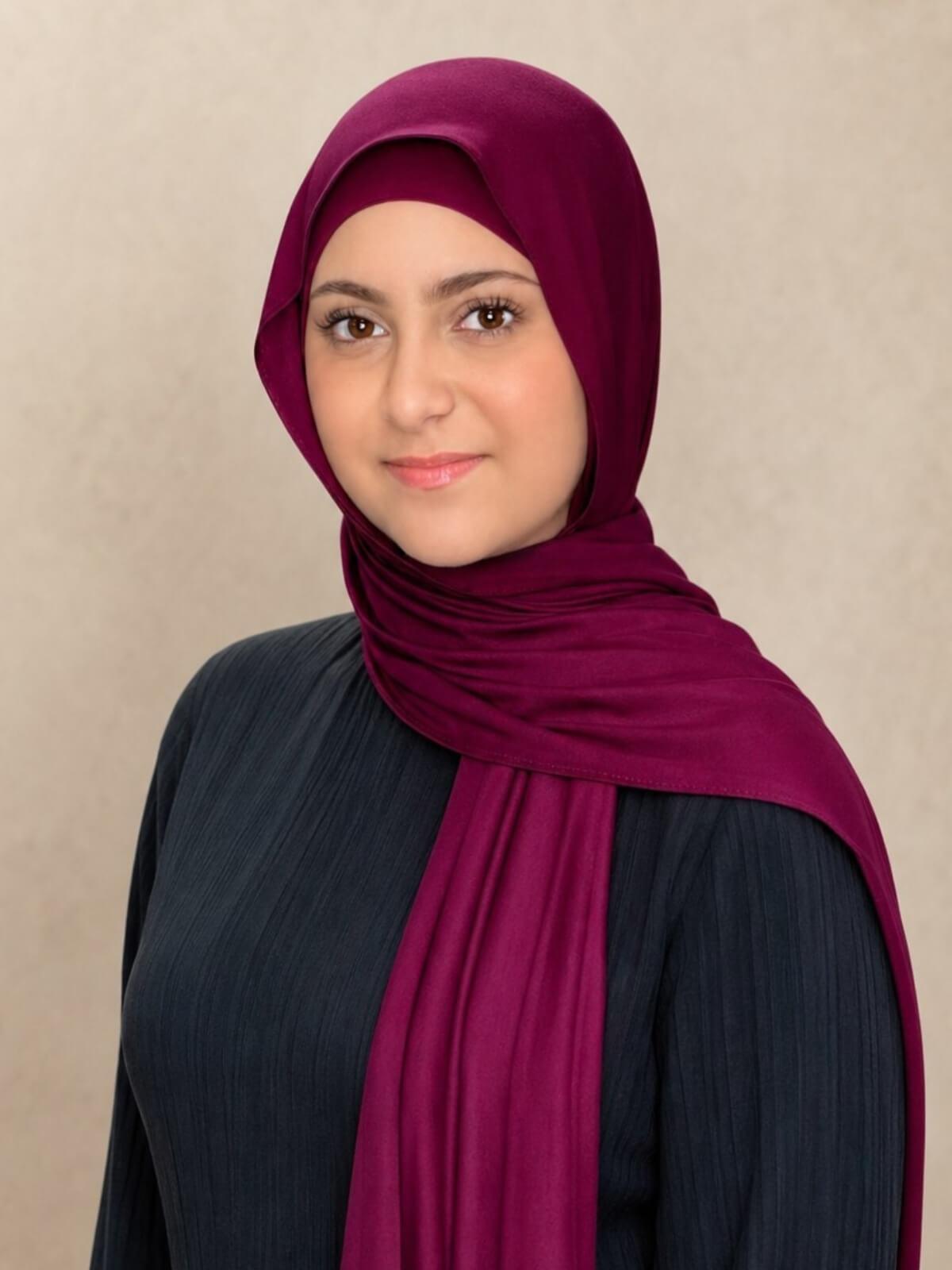 Modish Girl Premium Jersey Hijab-Burgundy