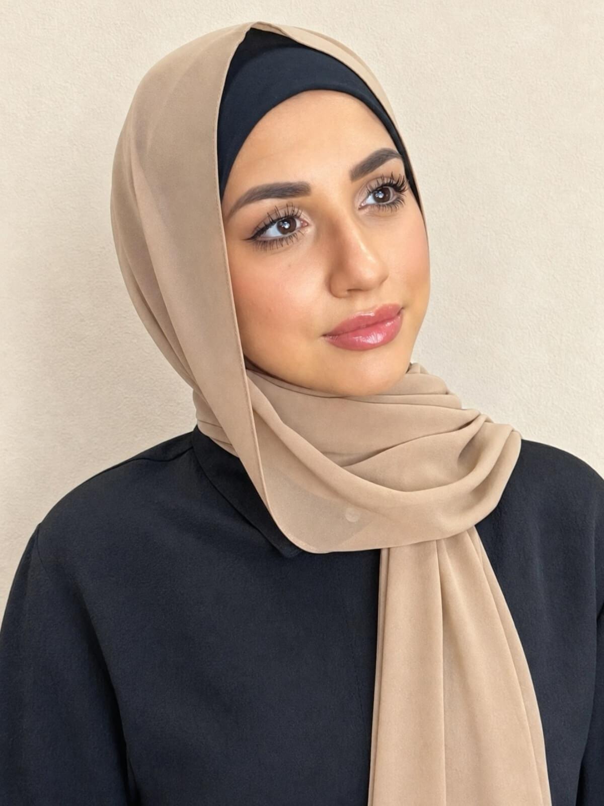 Luxury Chiffon Hijab-Honey Comb