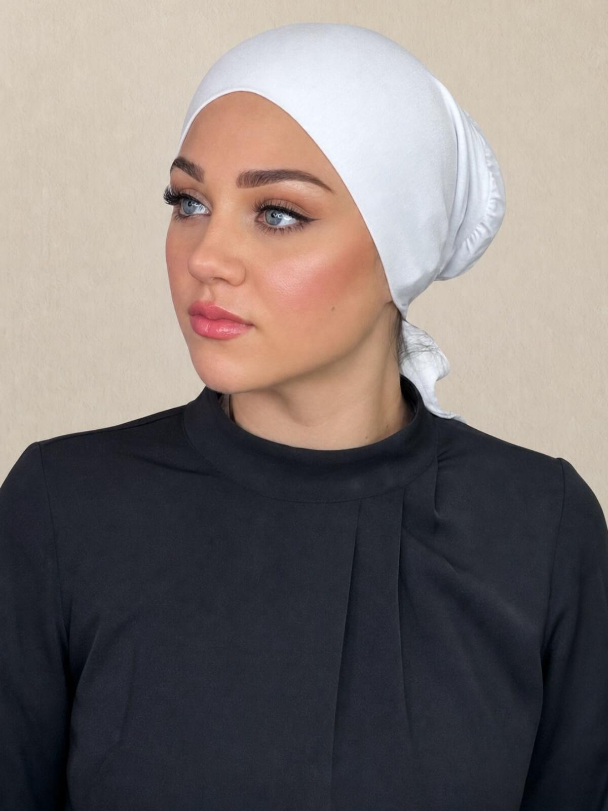 Tie back underscarf-white
